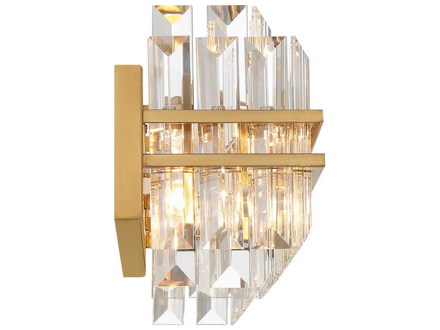 Crystorama Hayes 6-Light Aged Brass Vanity Light