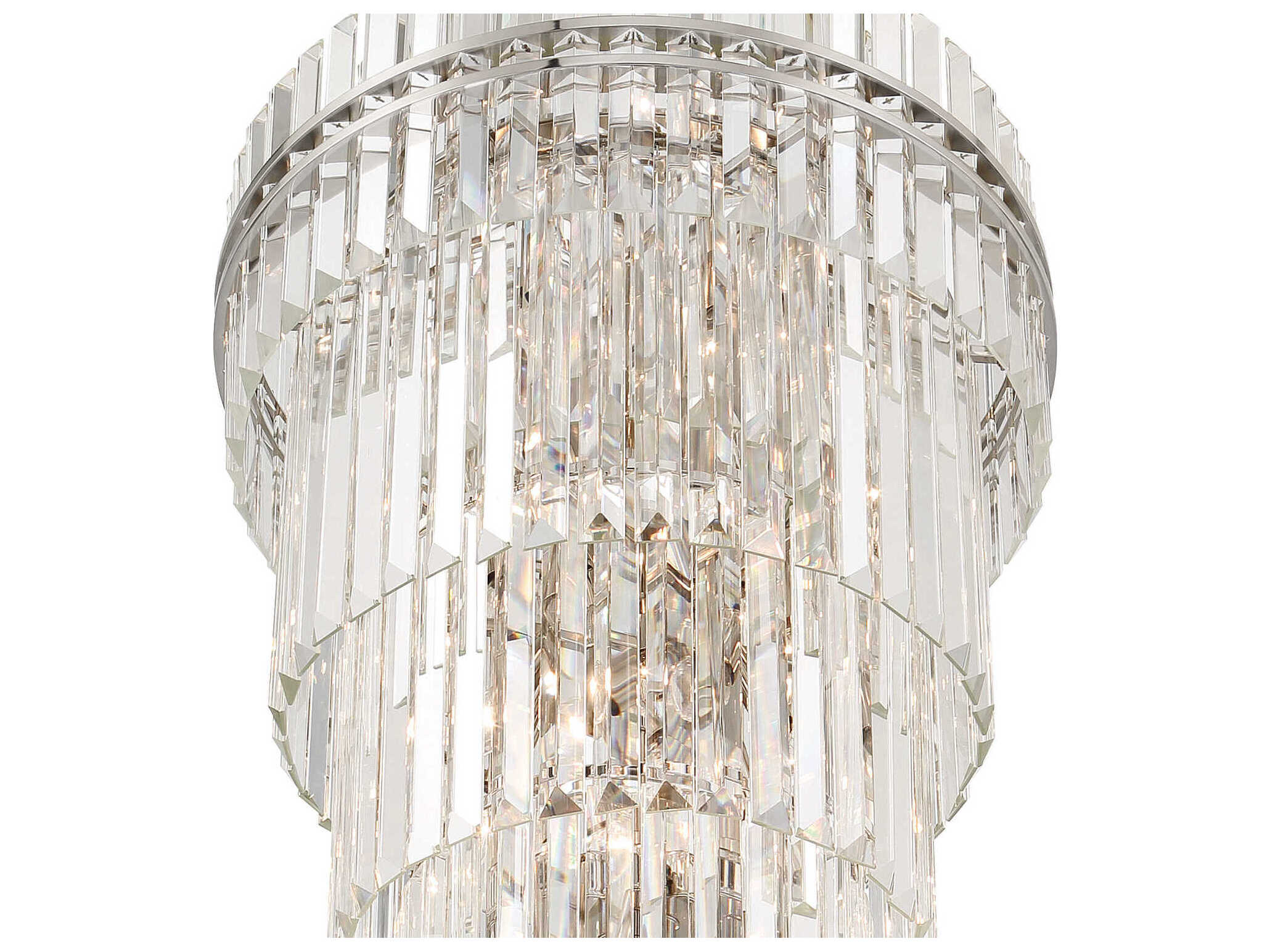 Crystorama Hayes 31-Light Polished Nickel Candelabra Tiered Chandelier