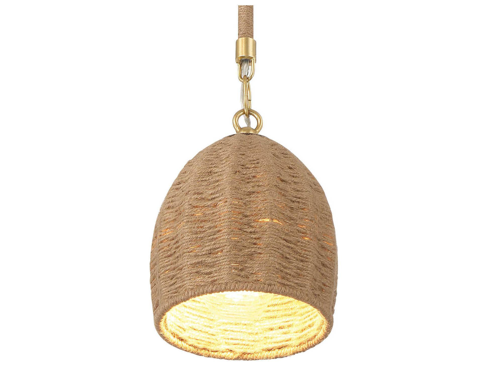 Crystorama Jace 1-Light Soft Gold Dome Mini Pendant