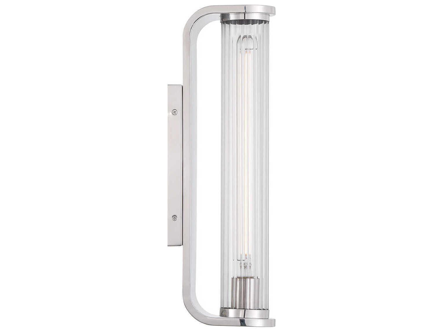 Crystorama Jarvis 1-Light Polished Nickel Wall Sconce