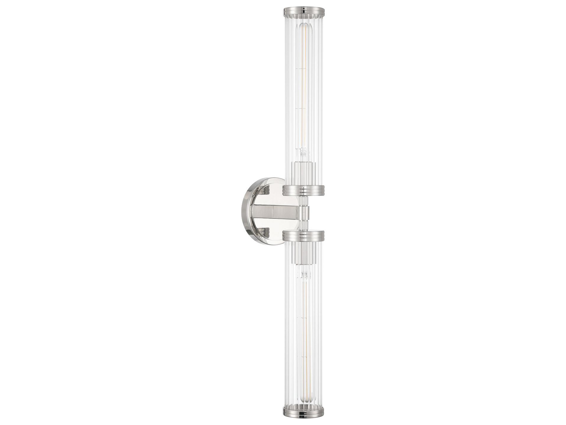 Crystorama Jarvis 2-Light Silver Vanity Light