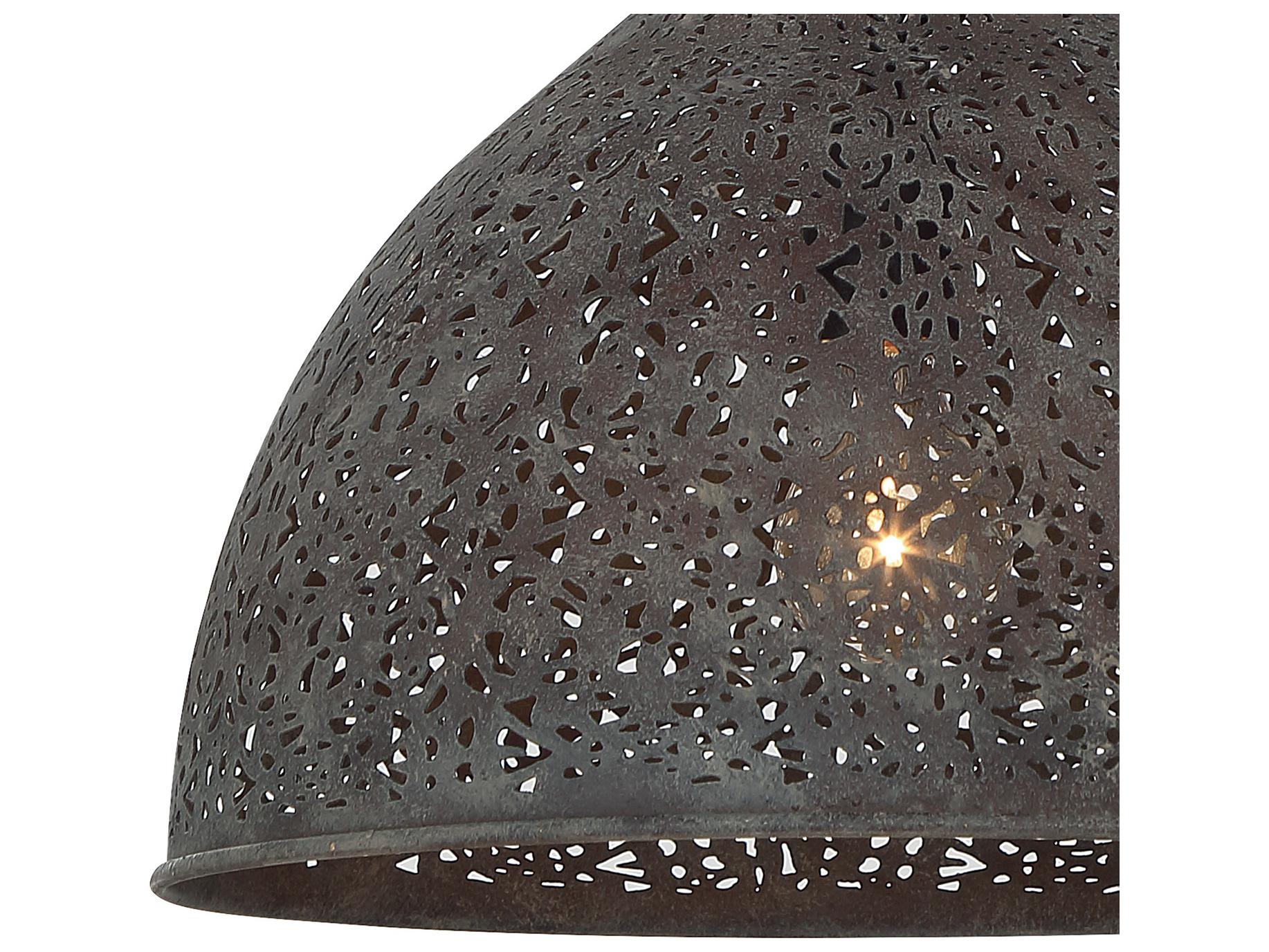 Crystorama Jasmine 1-Light Bronze Semi Flush Mount