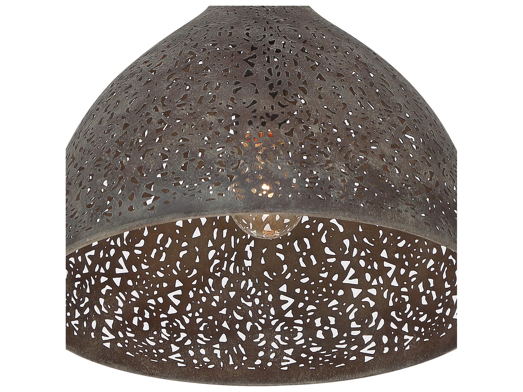 Crystorama Jasmine 1-Light Bronze Semi Flush Mount