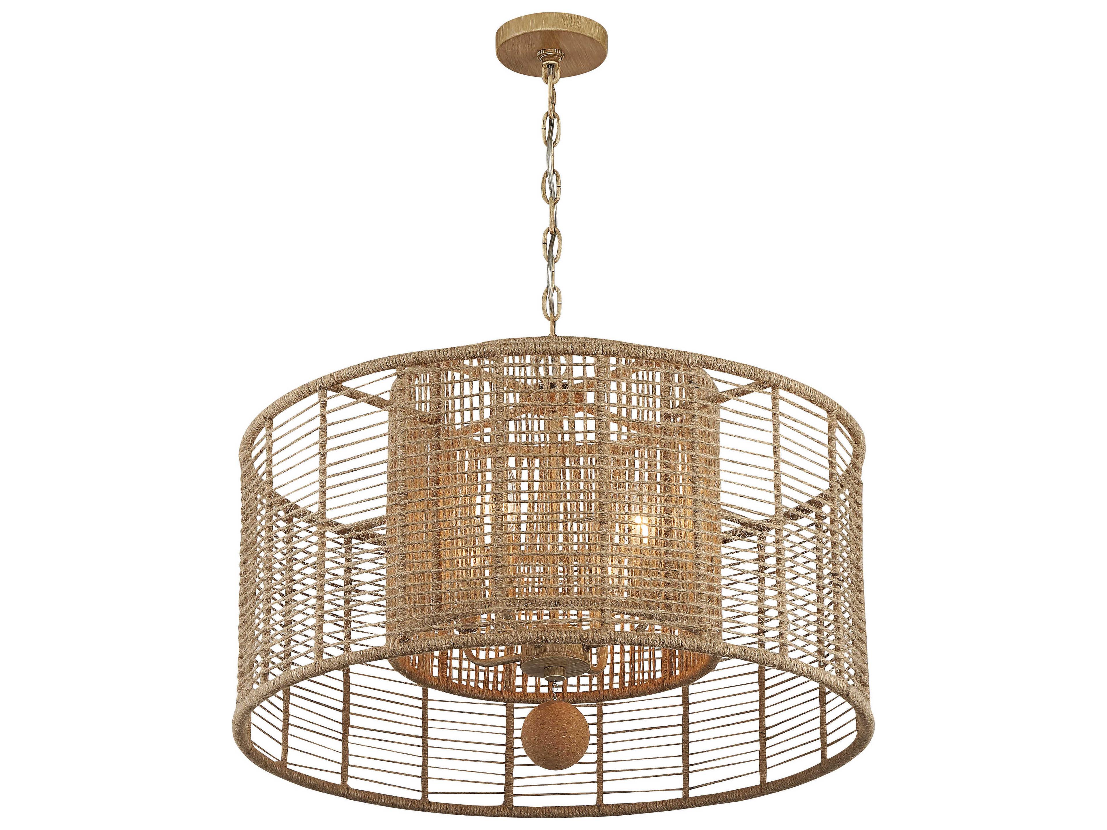 Crystorama Jayna 4-Light Burnished Silver Candelabra Drum Chandelier