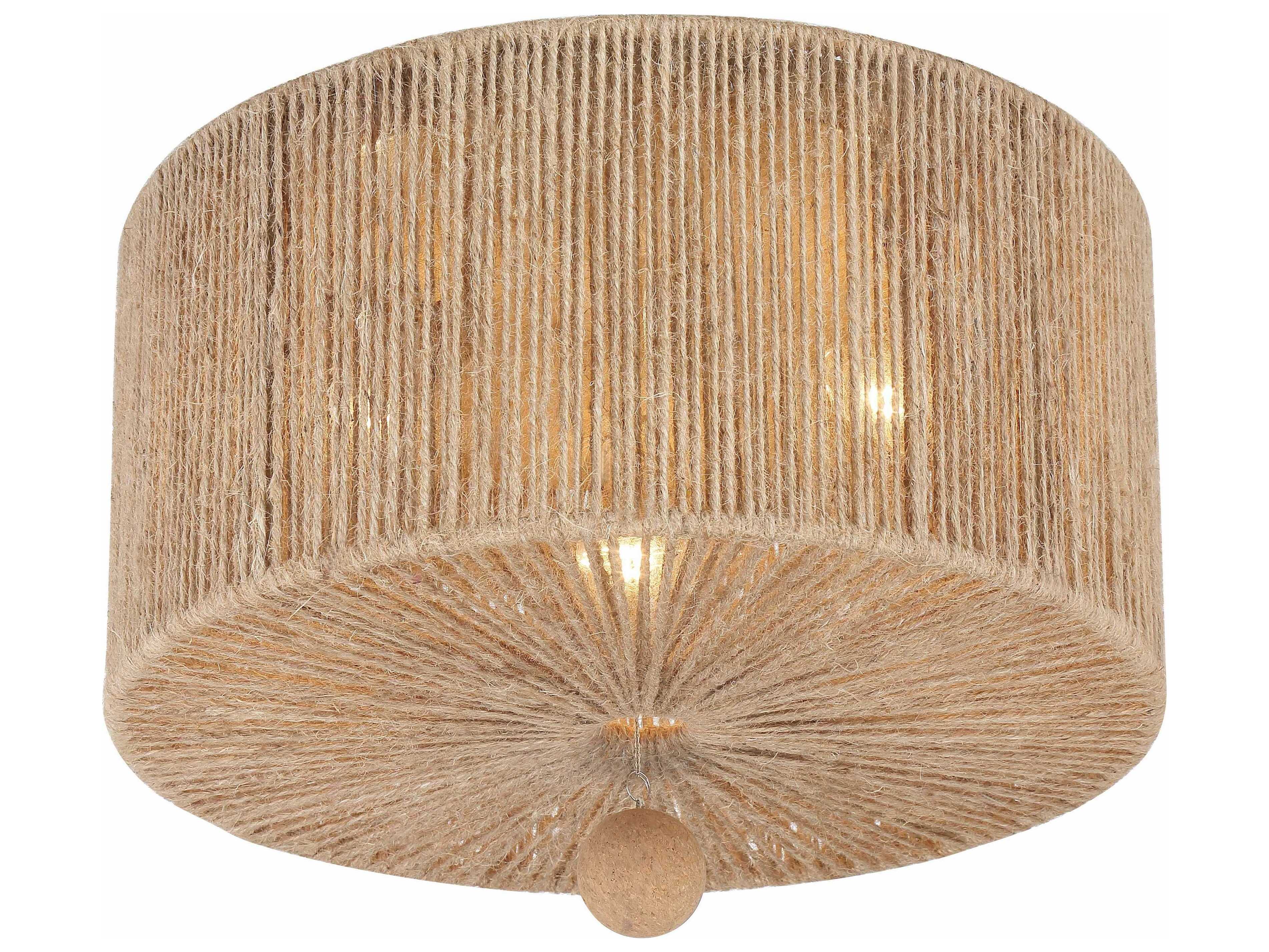 Crystorama Jessa 3-Light Burnished Silver Drum Flush Mount