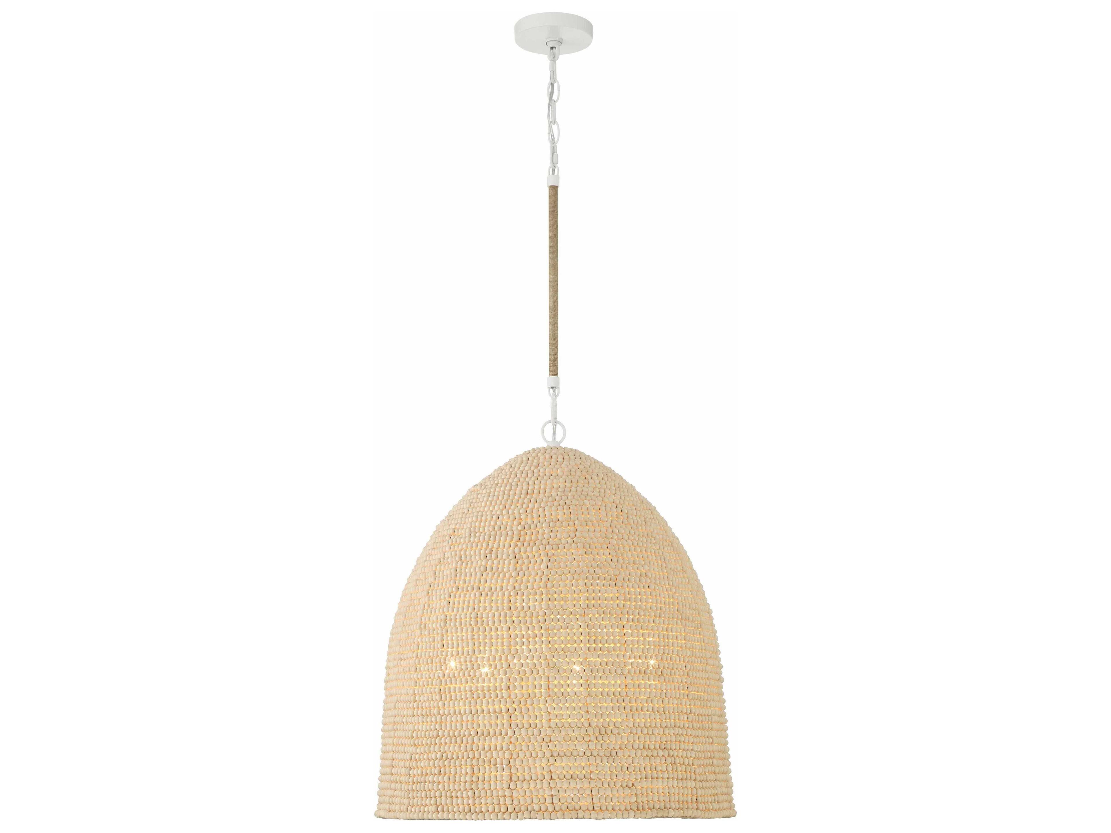 Crystorama Jasper 6-Light Matte White Pendant