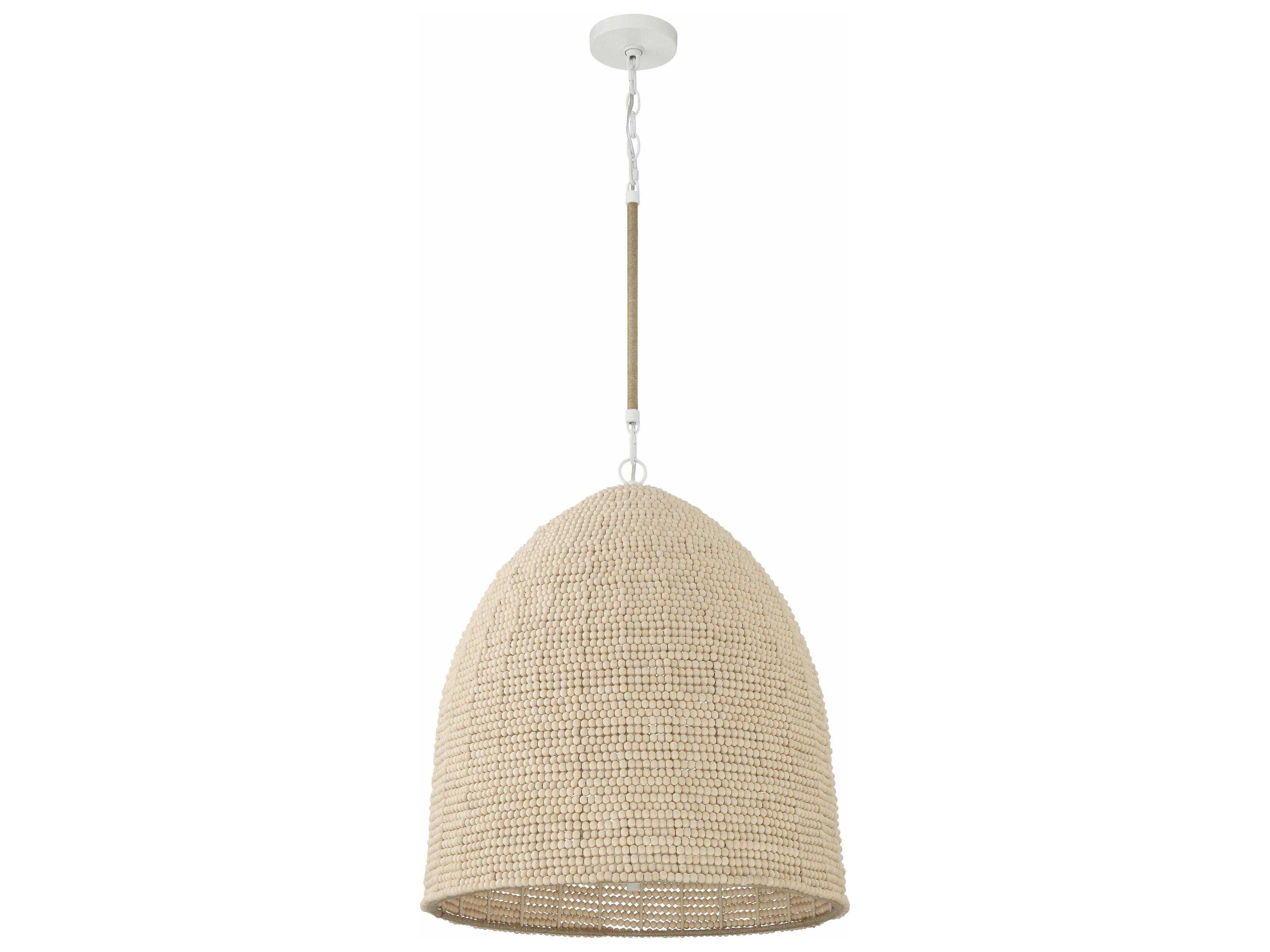 Crystorama Jasper 6-Light Matte White Pendant