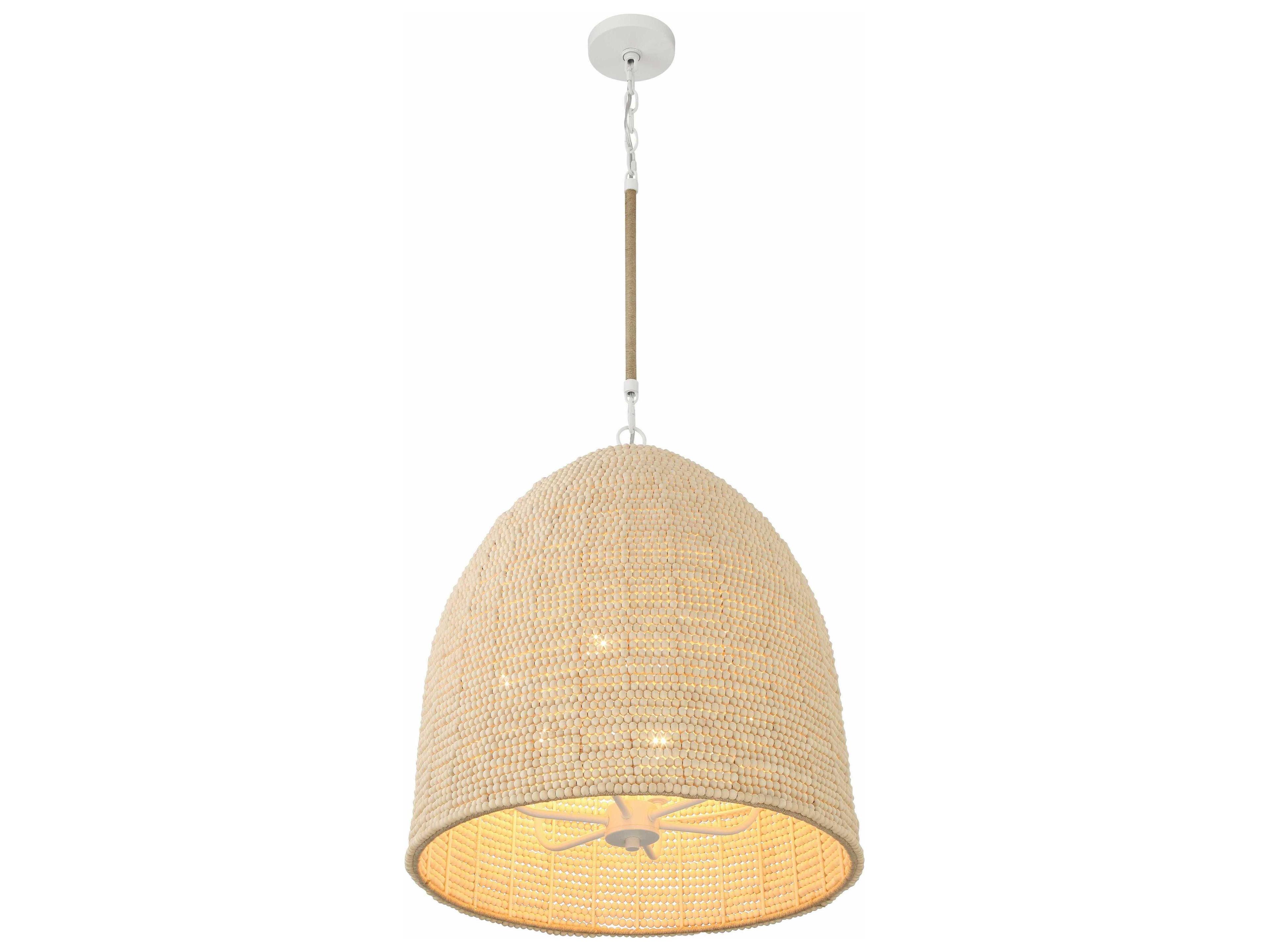 Crystorama Jasper 6-Light Matte White Pendant