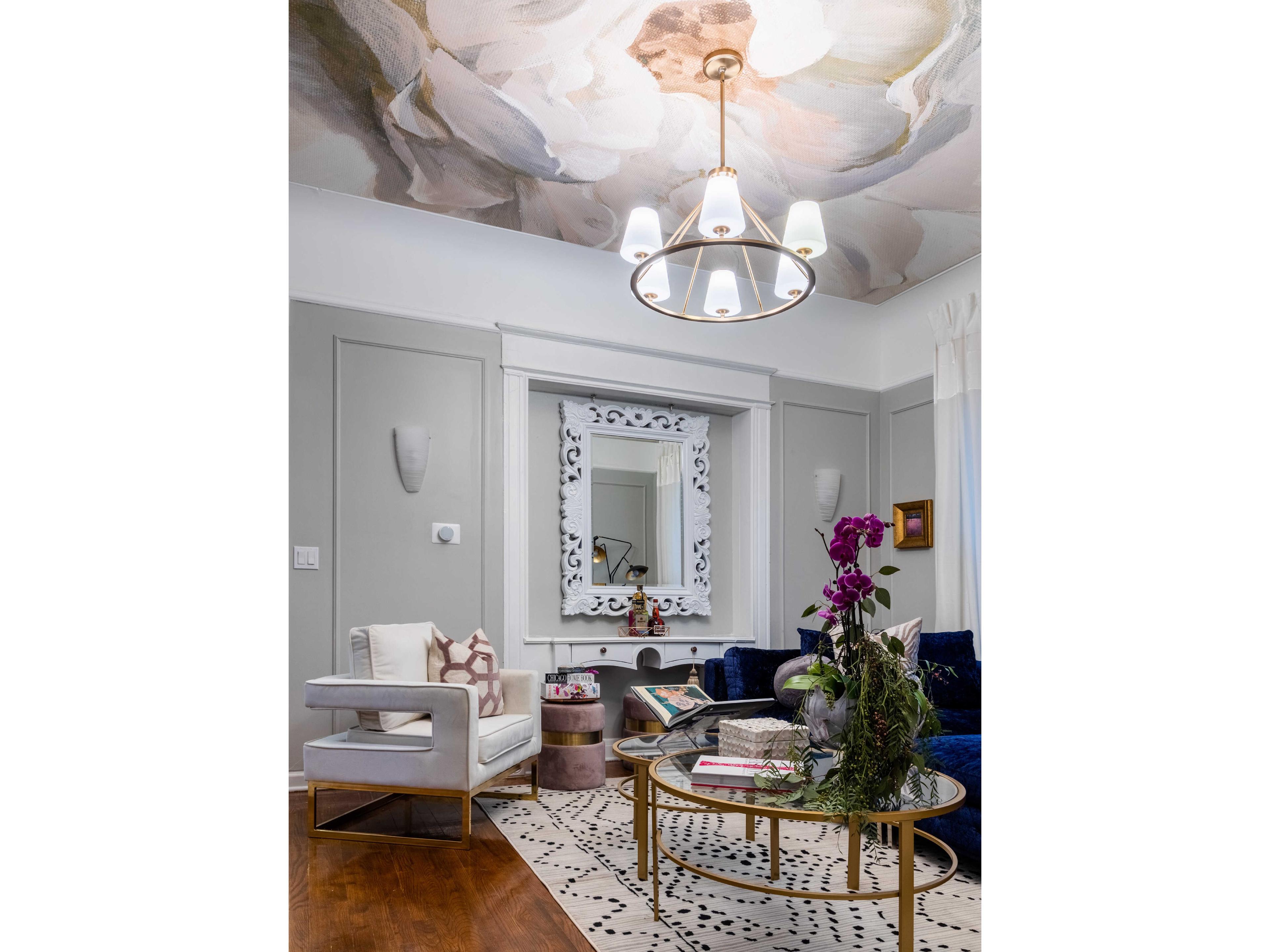 Crystorama Keenan 6-Light Vibrant Gold Glass Chandelier