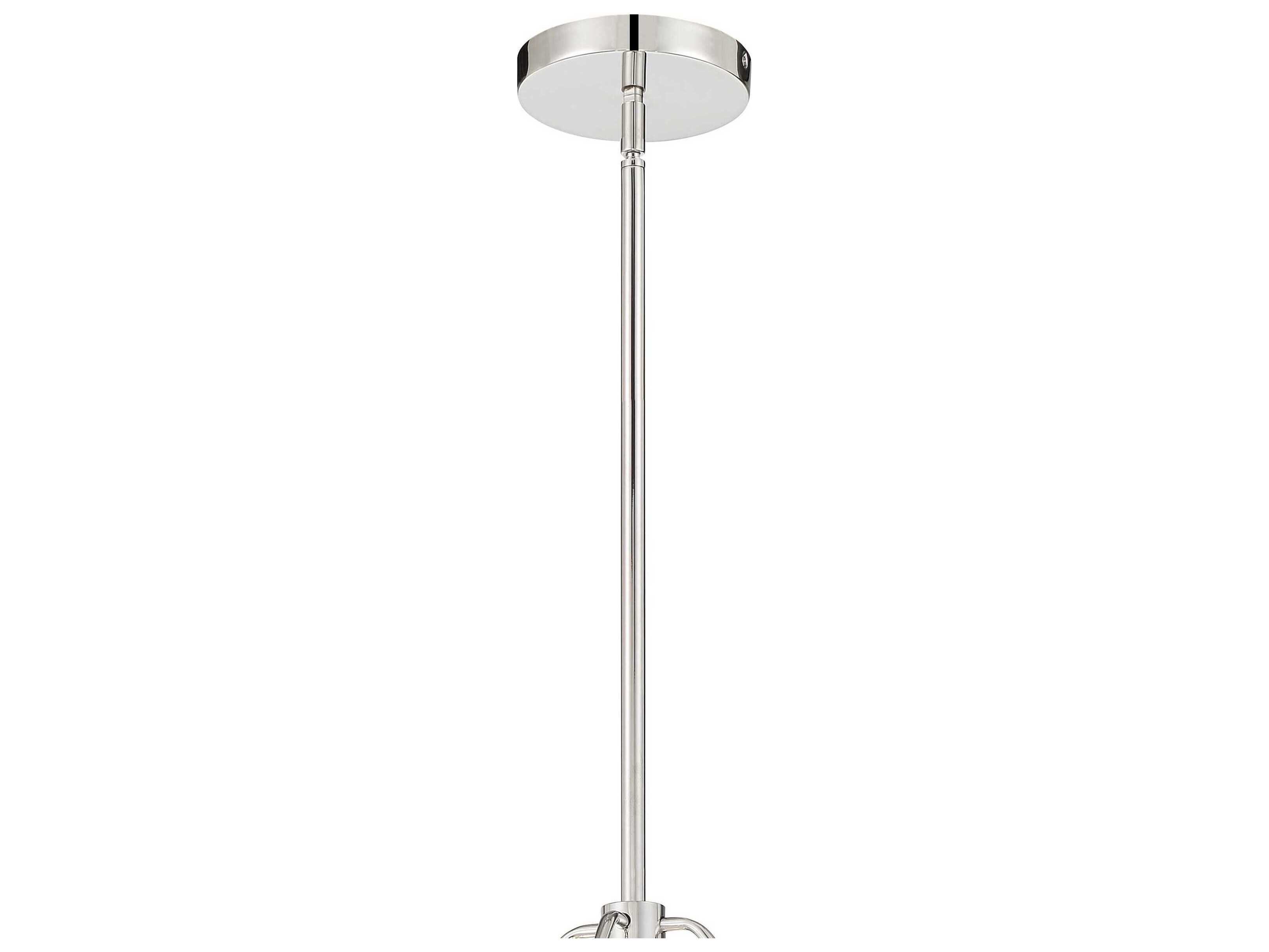 Crystorama Kendal 3-Light Polished Nickel Glass Drum Pendant