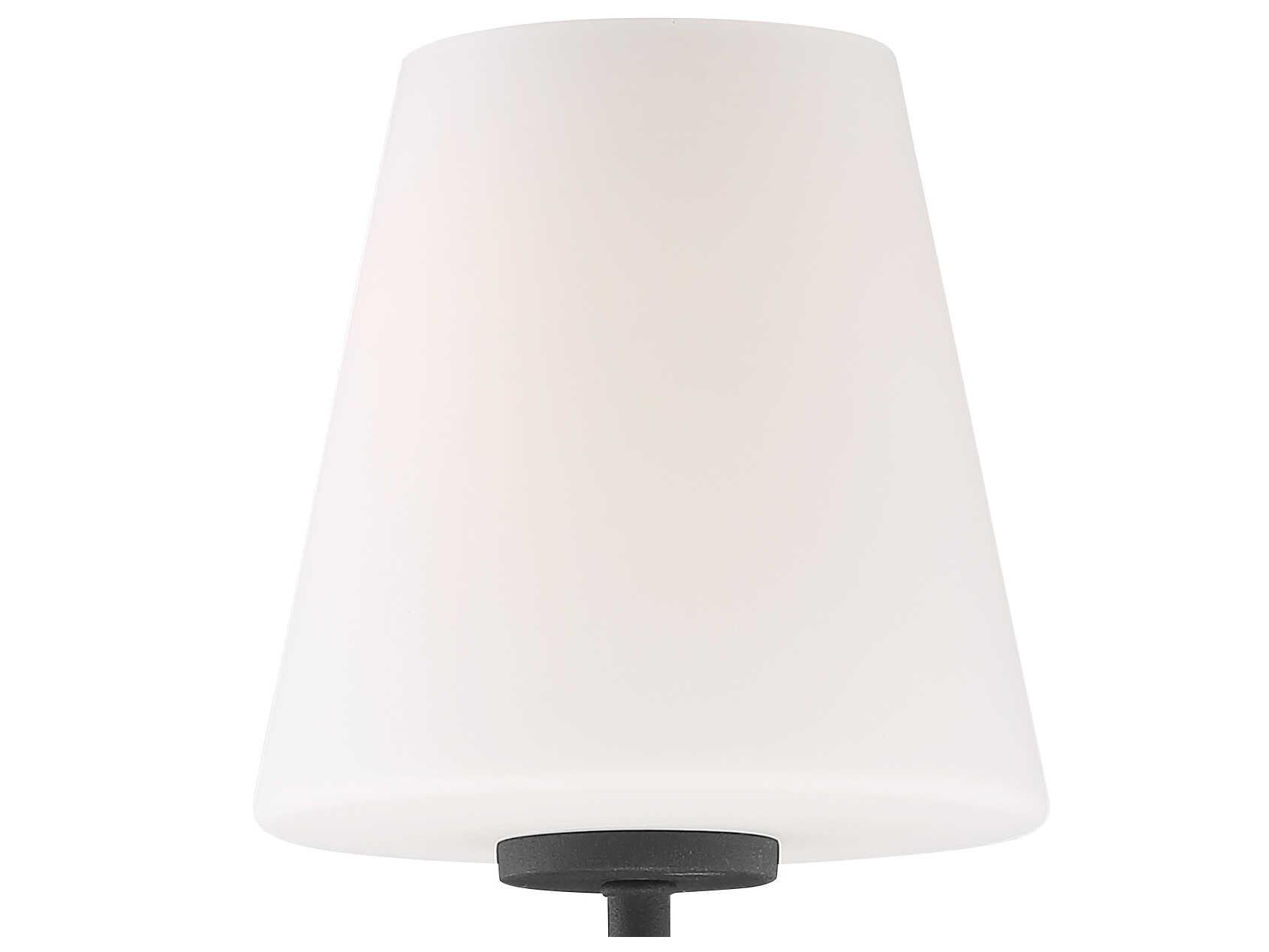 Crystorama Lena 1-Light Black Forged Glass Wall Sconce