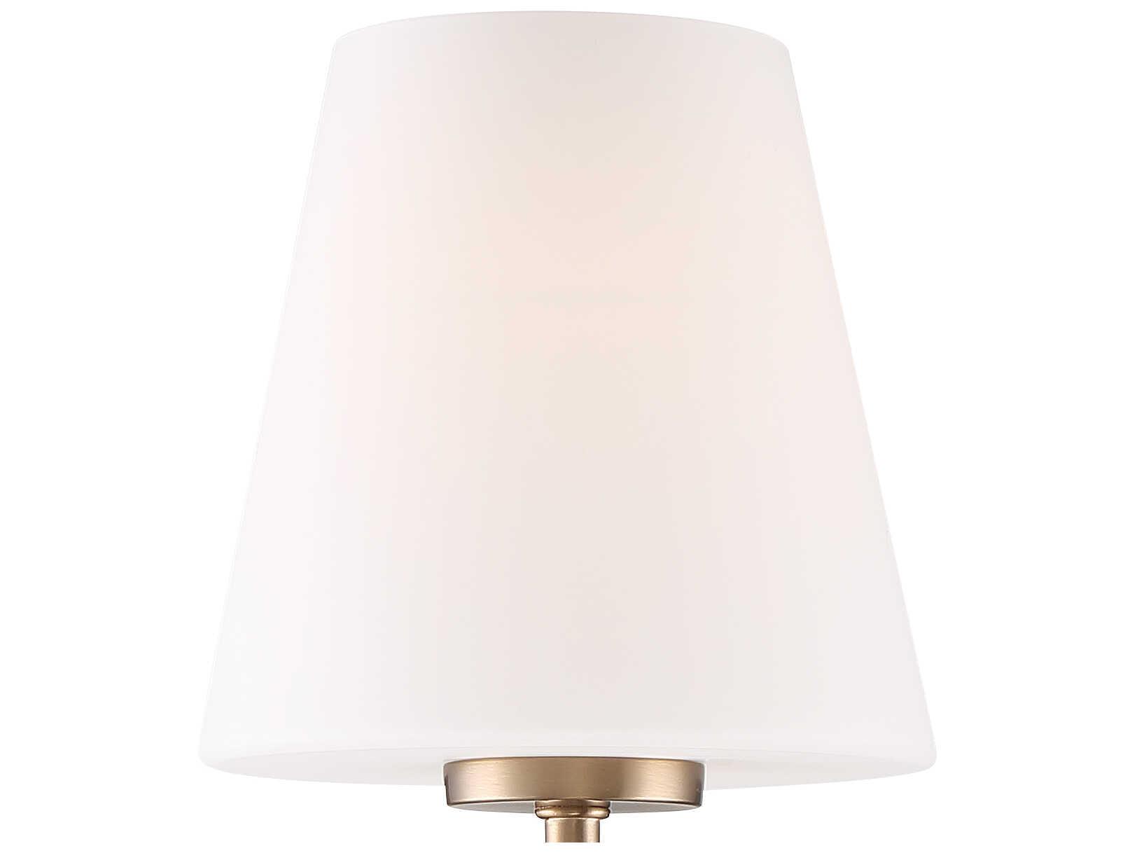 Crystorama Lena 1-Light Vibrant Gold Glass Wall Sconce