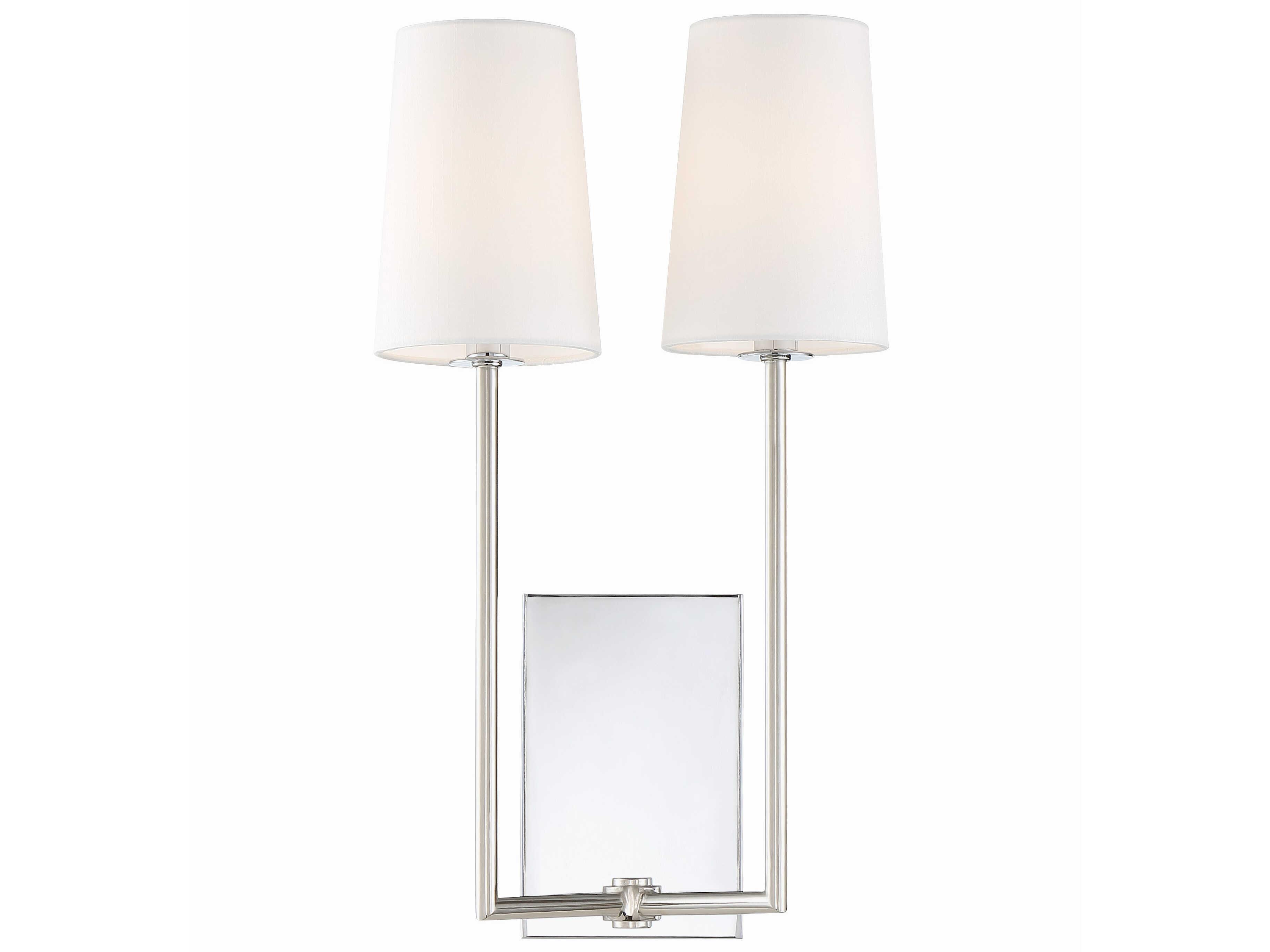 Crystorama Lena 2-Light Black Wall Sconce