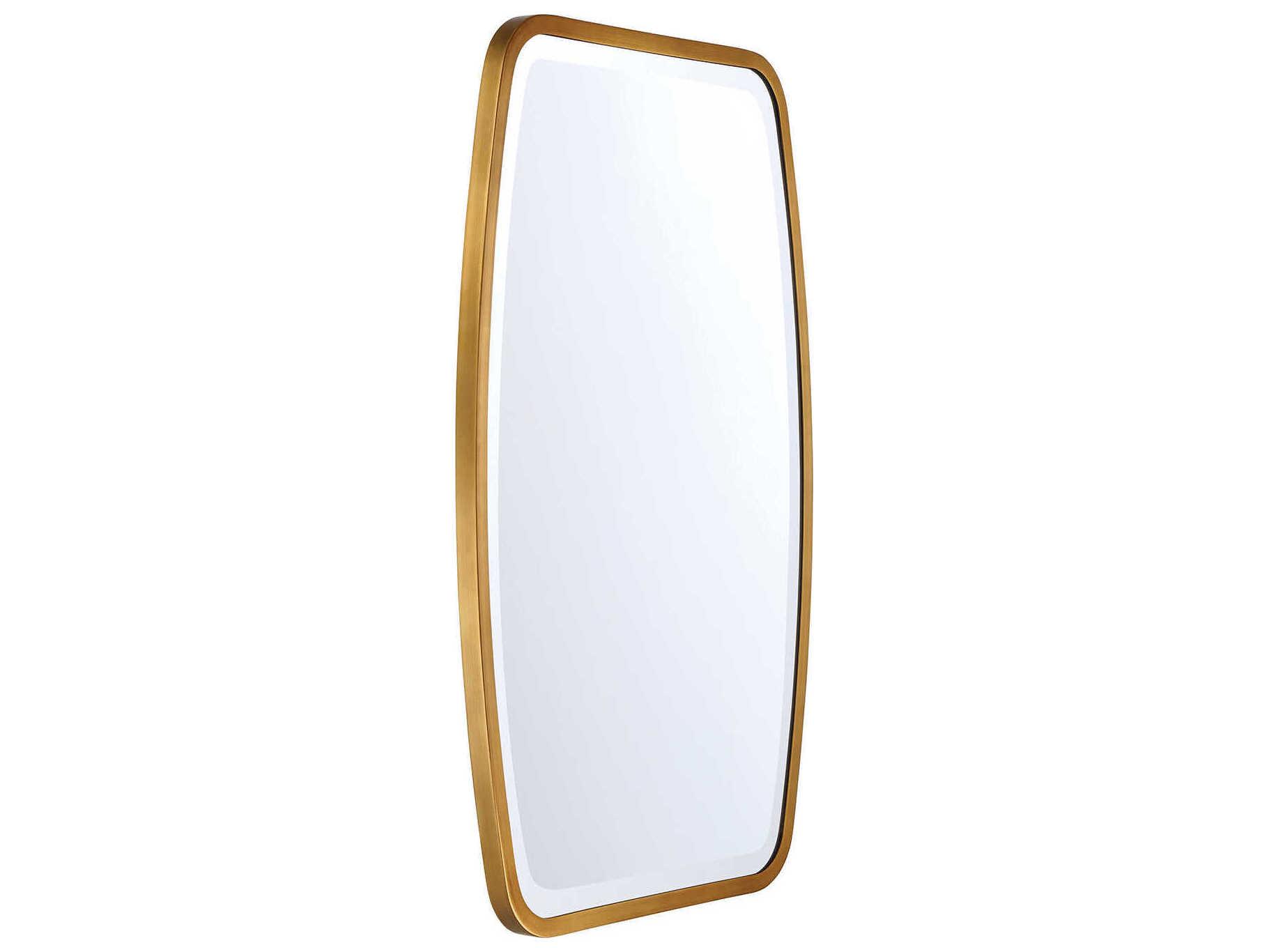 Crystorama Lindee Antique Gold Wall Mirror Rectangular
