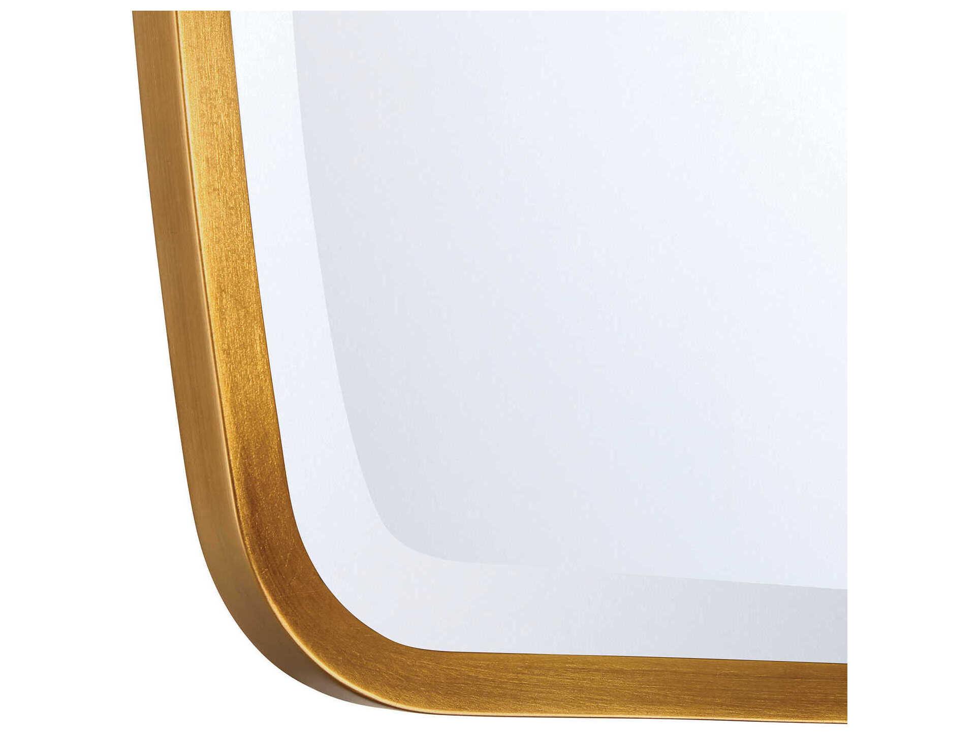 Crystorama Lindee Antique Gold Wall Mirror Rectangular