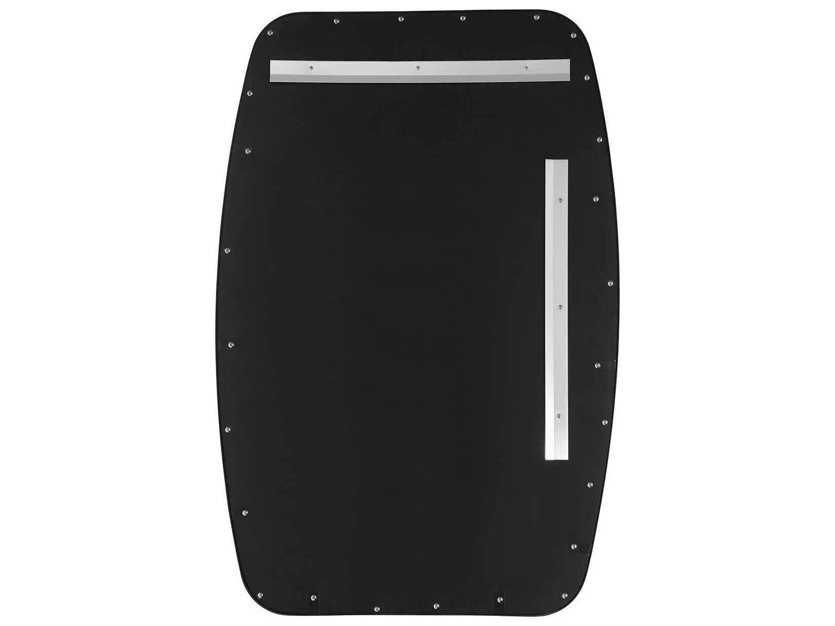 Crystorama Lindee Matte Black Wall Mirror Rectangular