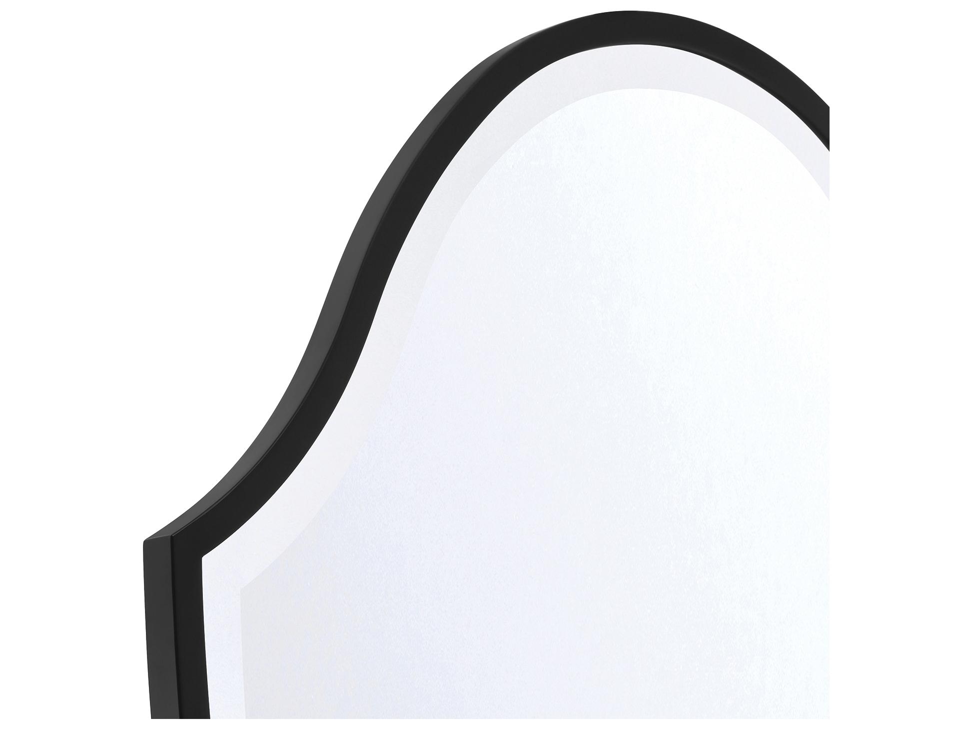 Crystorama Lindee Black Wall Mirror