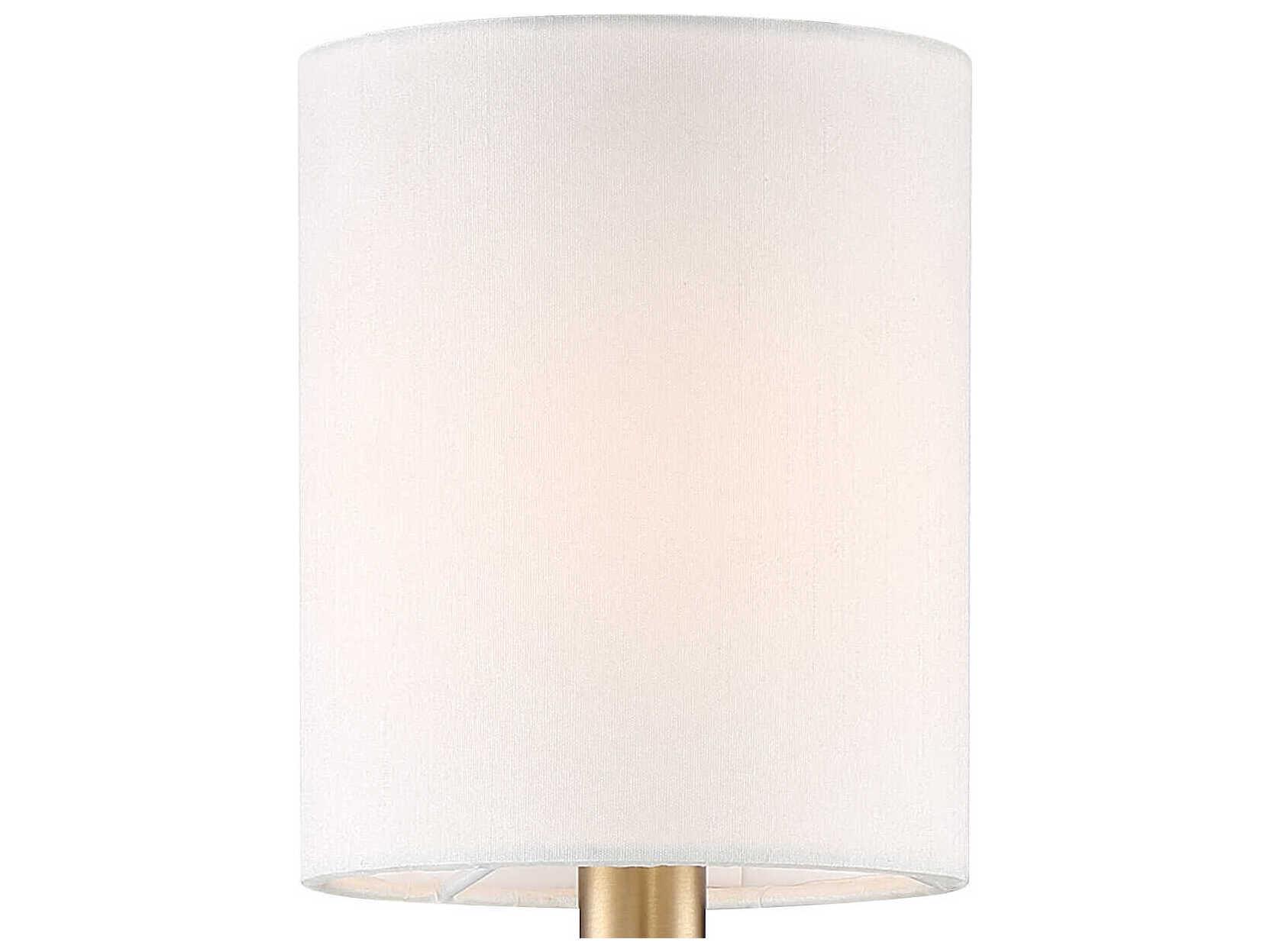 Crystorama Lloyd 1-Light Aged Brass White Wall Sconce