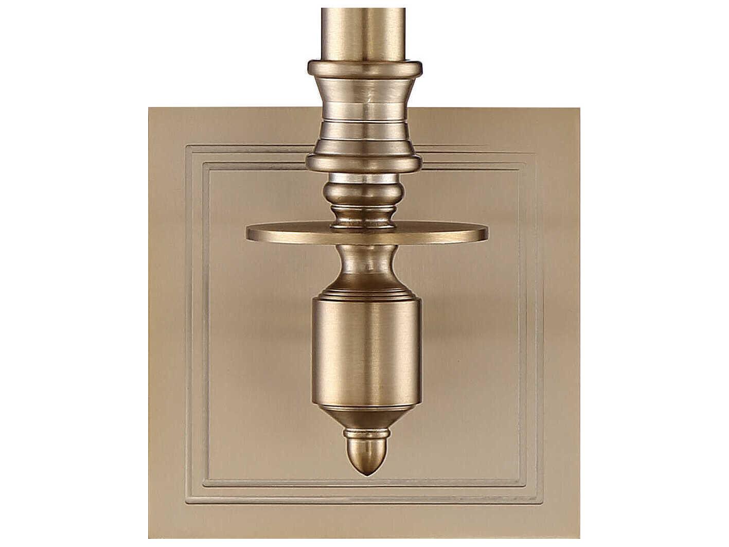 Crystorama Lloyd 1-Light Aged Brass White Wall Sconce