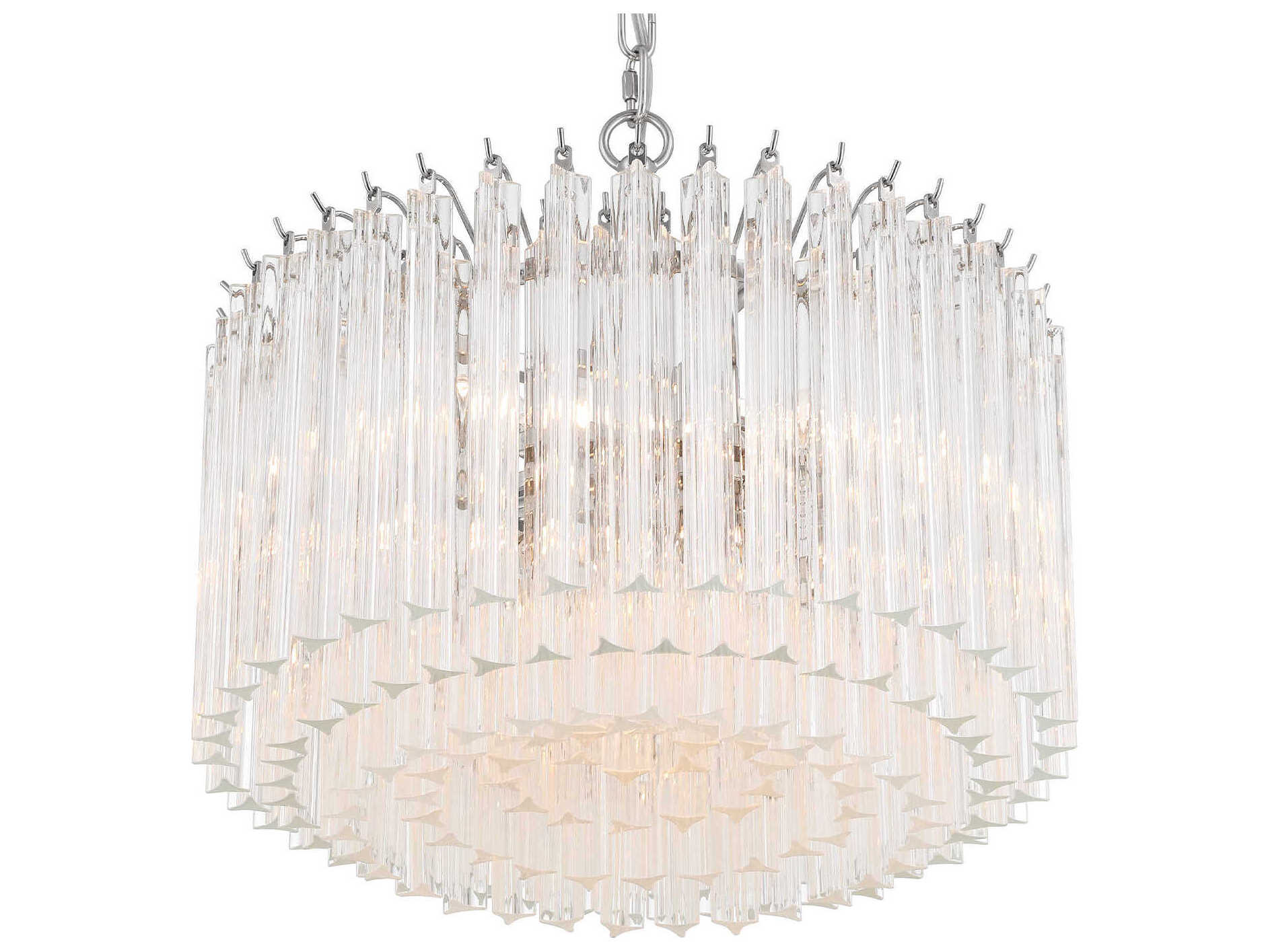 Crystorama Lofton 5-Light Polished Nickel Candelabra Chandelier