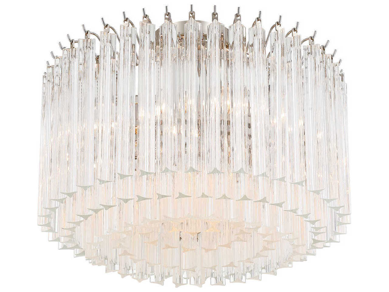 Crystorama Lofton 5-Light Polished Nickel Semi Flush Mount