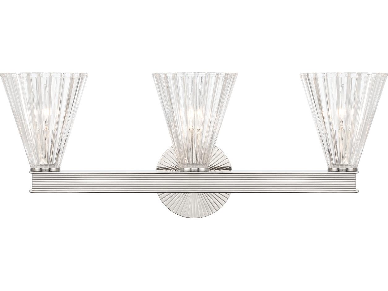 Crystorama Lotus 3-Light Silver Vanity Light