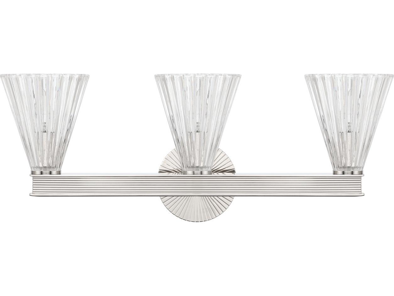 Crystorama Lotus 3-Light Silver Vanity Light