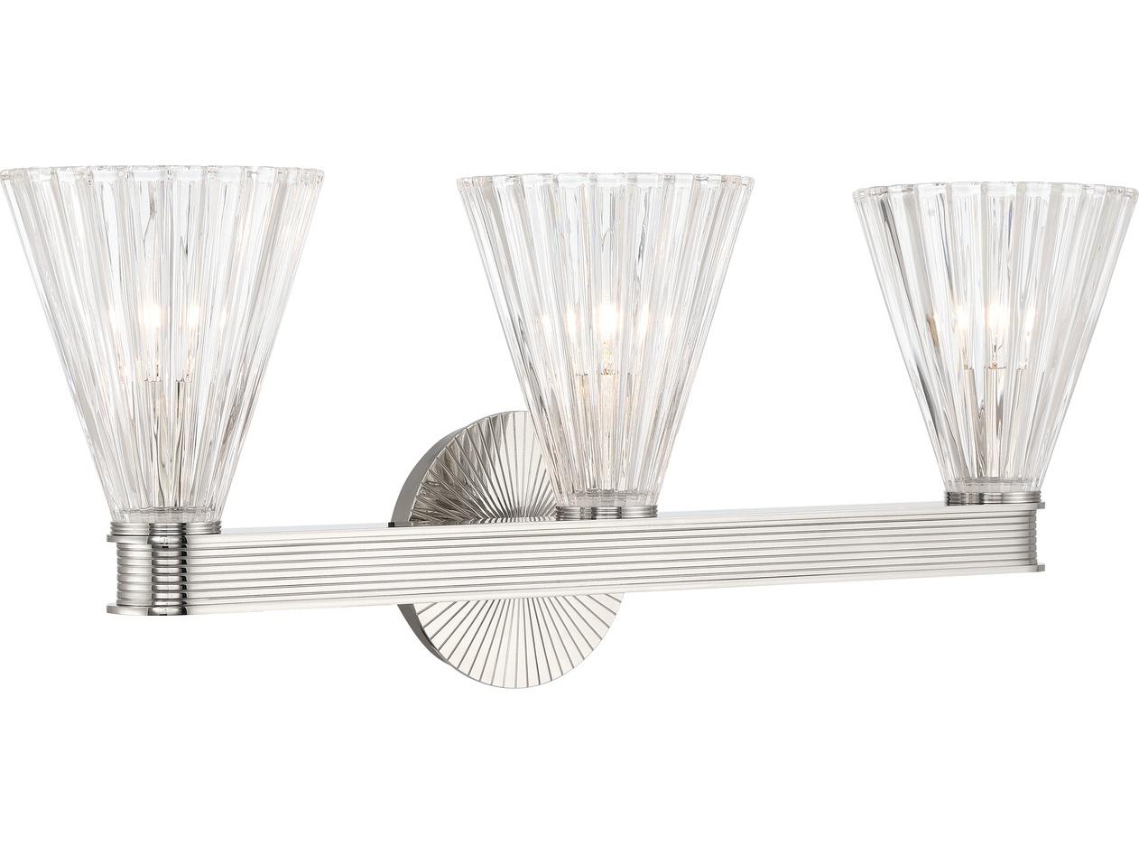 Crystorama Lotus 3-Light Silver Vanity Light