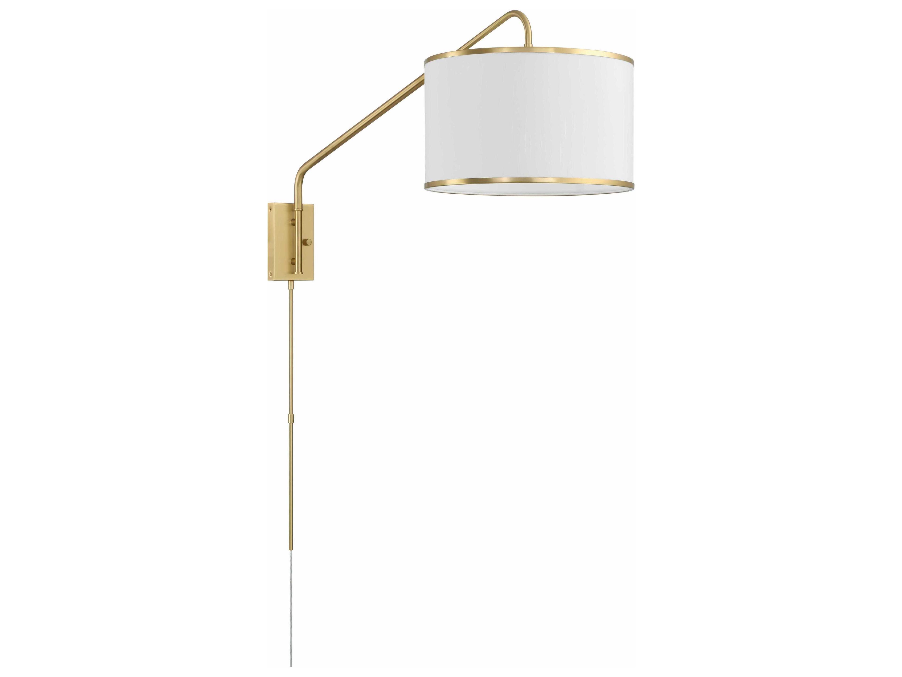 Crystorama Mallory 1-Light Soft Brass Swing Wall Sconce