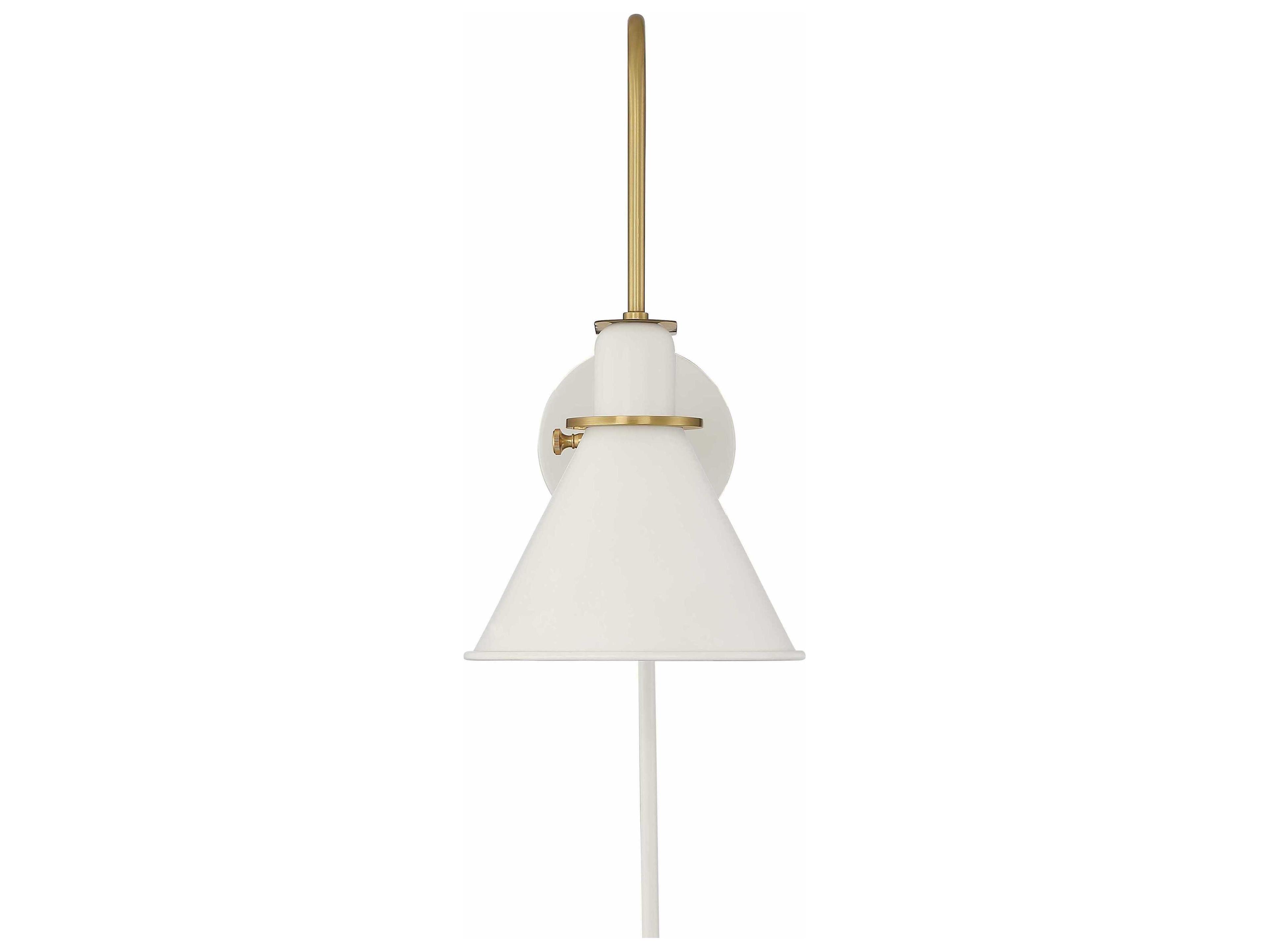 Crystorama Medford 1-Light White Wall Sconce