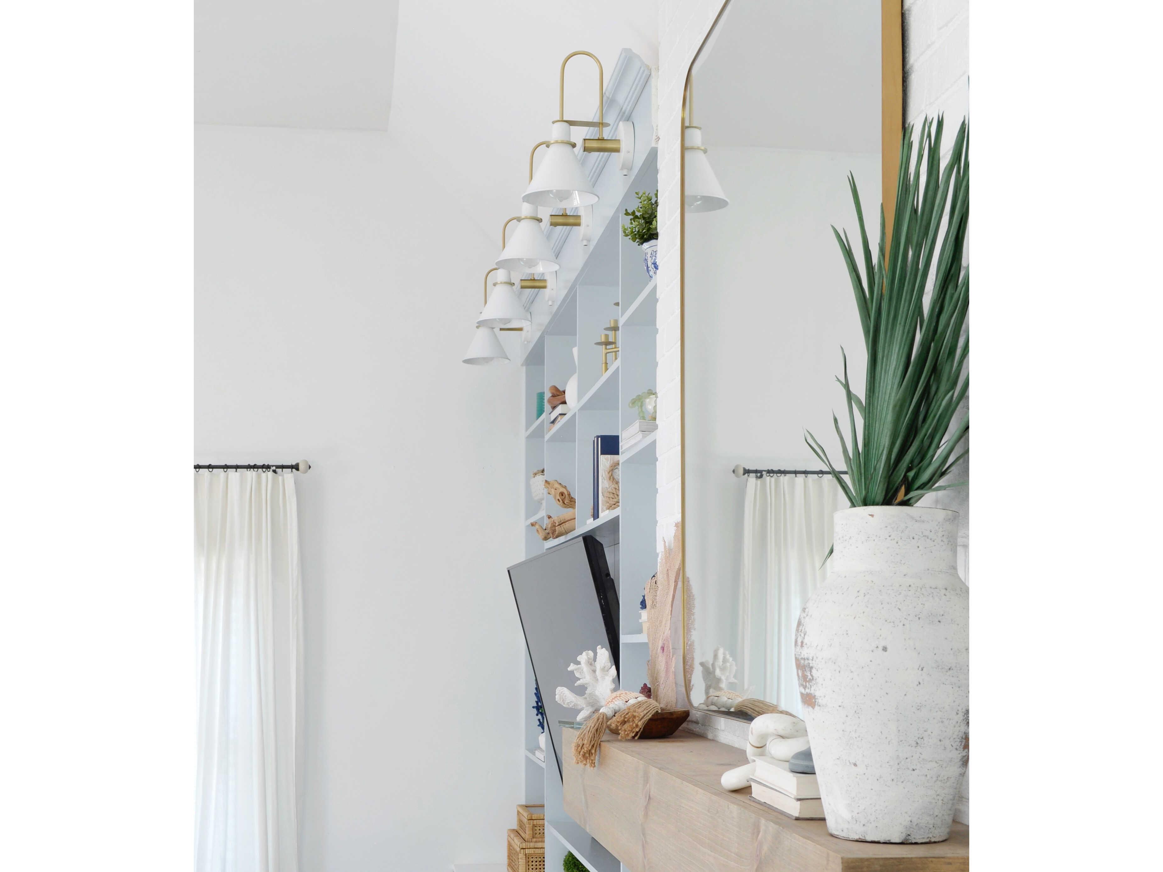 Crystorama Medford 1-Light White Wall Sconce