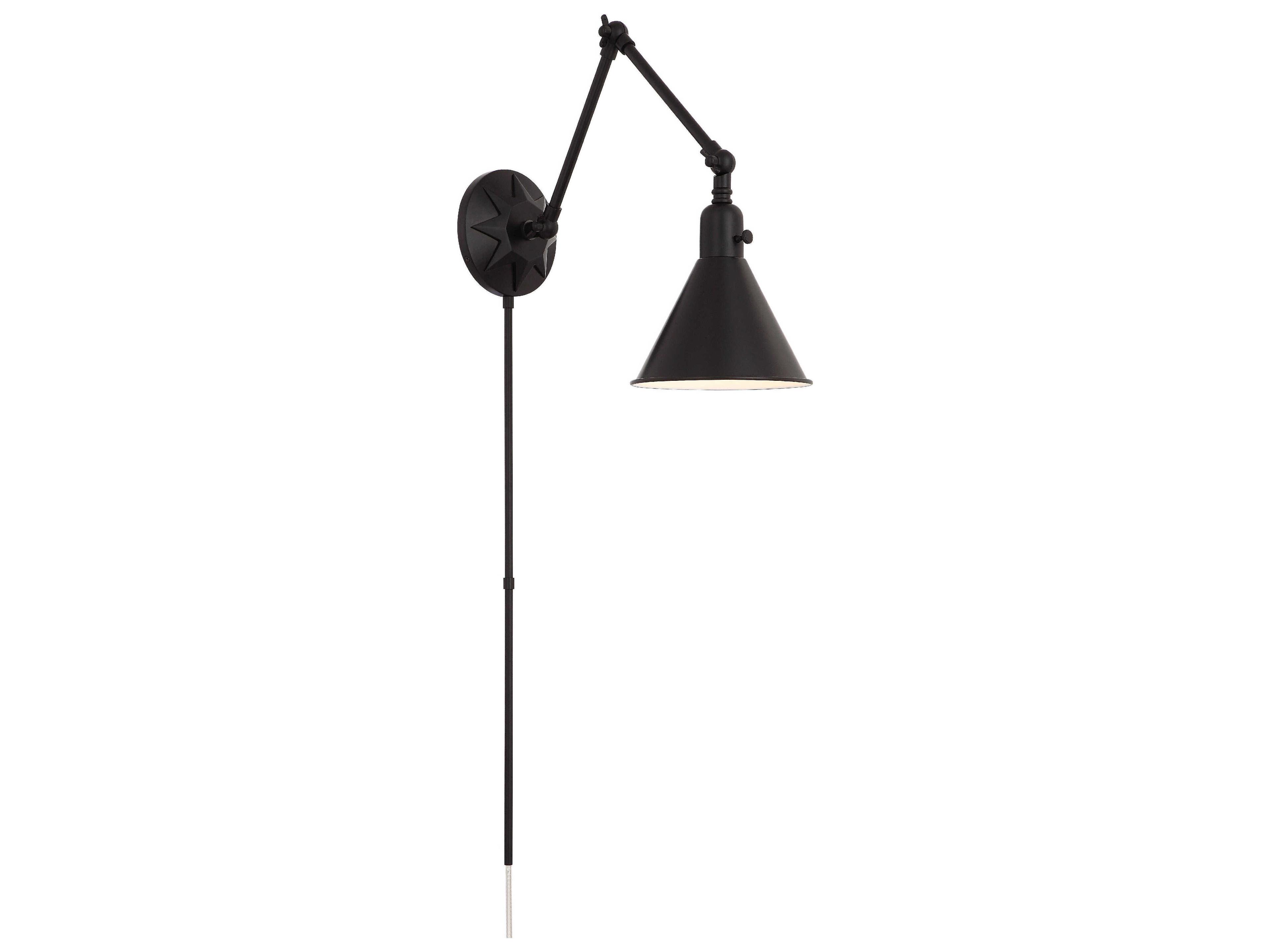 Crystorama Morgan 1 - Light Swing Arm Light