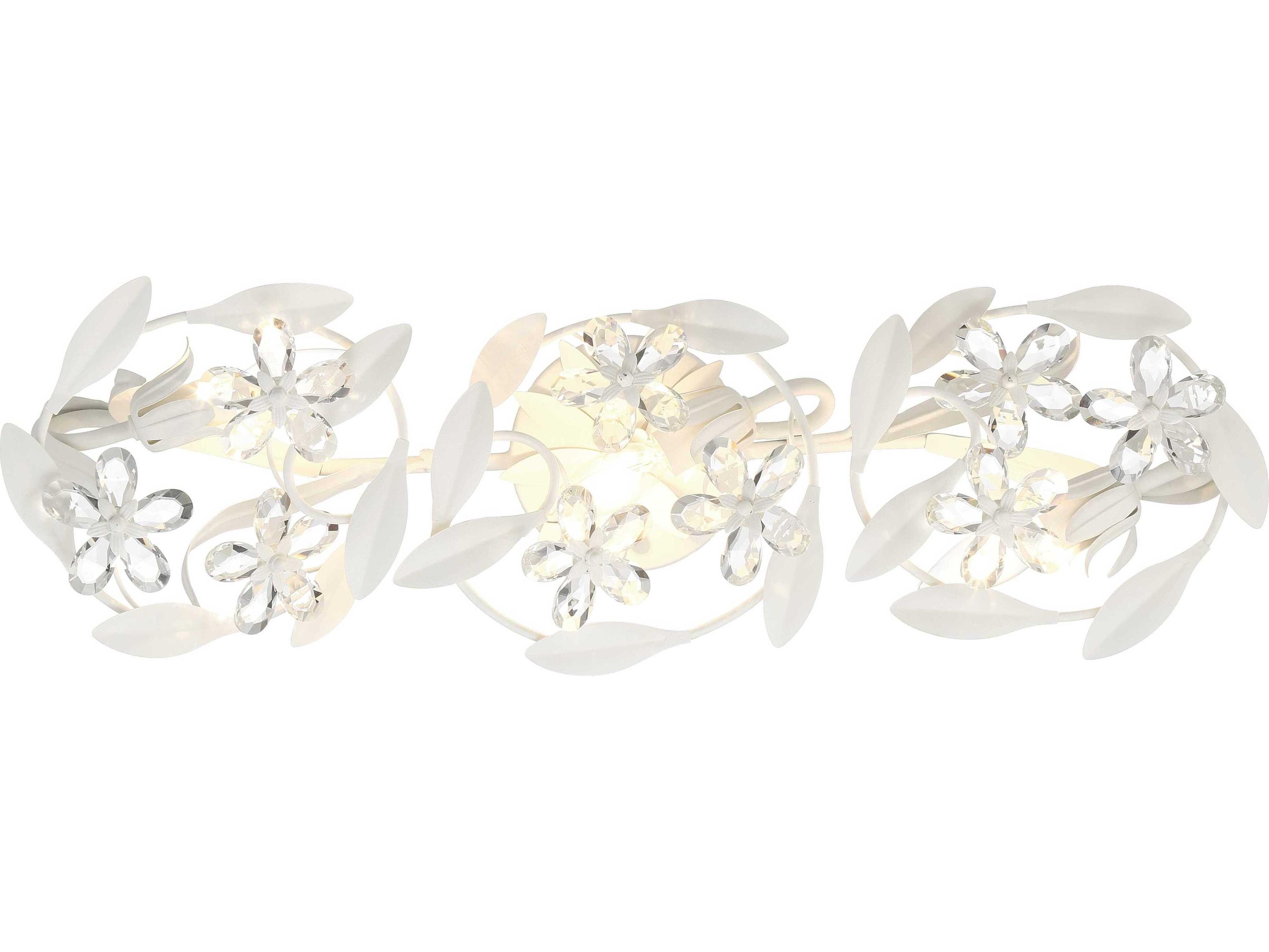 Crystorama Marselle 3-Light Matte White Vanity Light