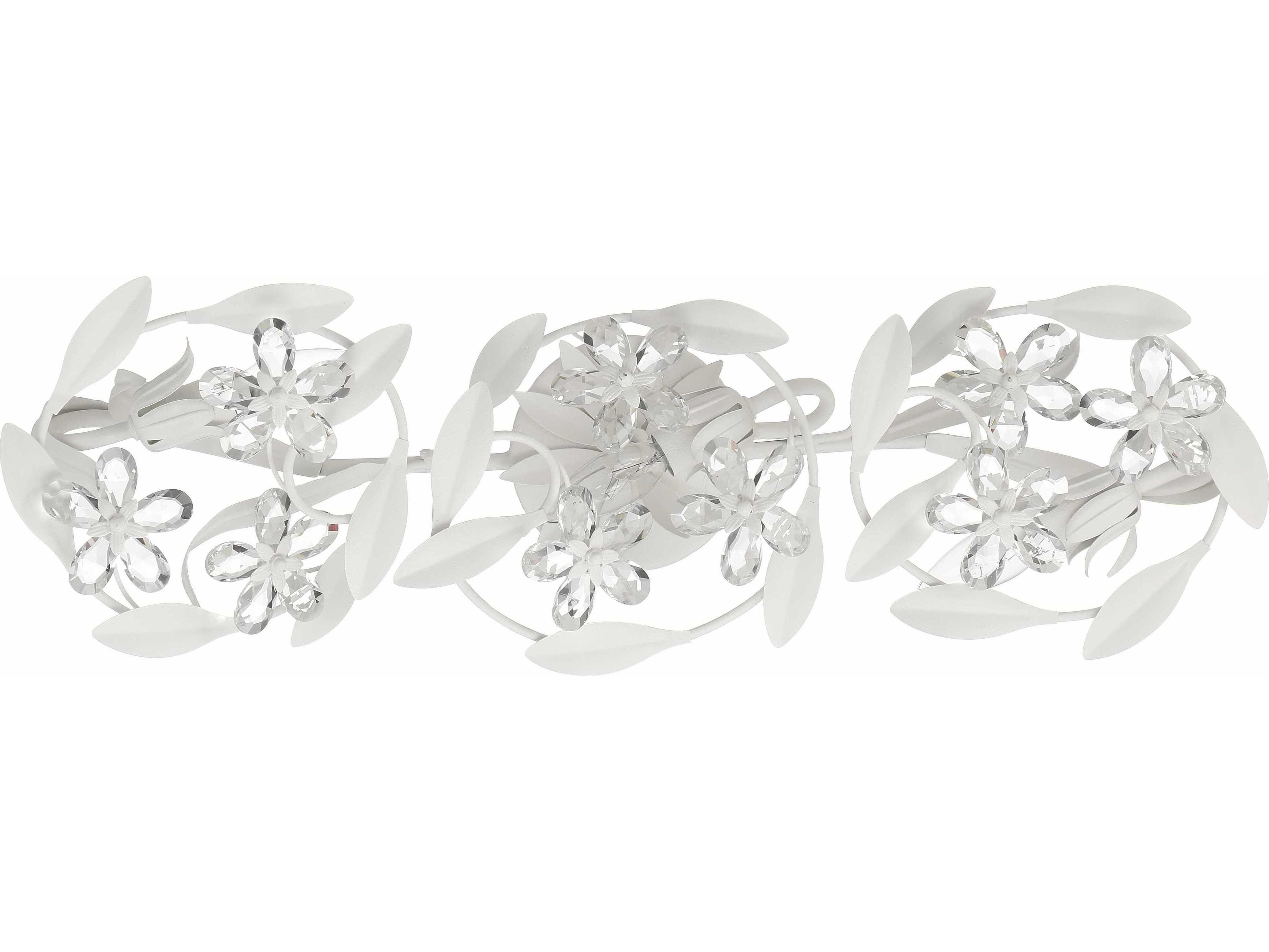 Crystorama Marselle 3-Light Matte White Vanity Light