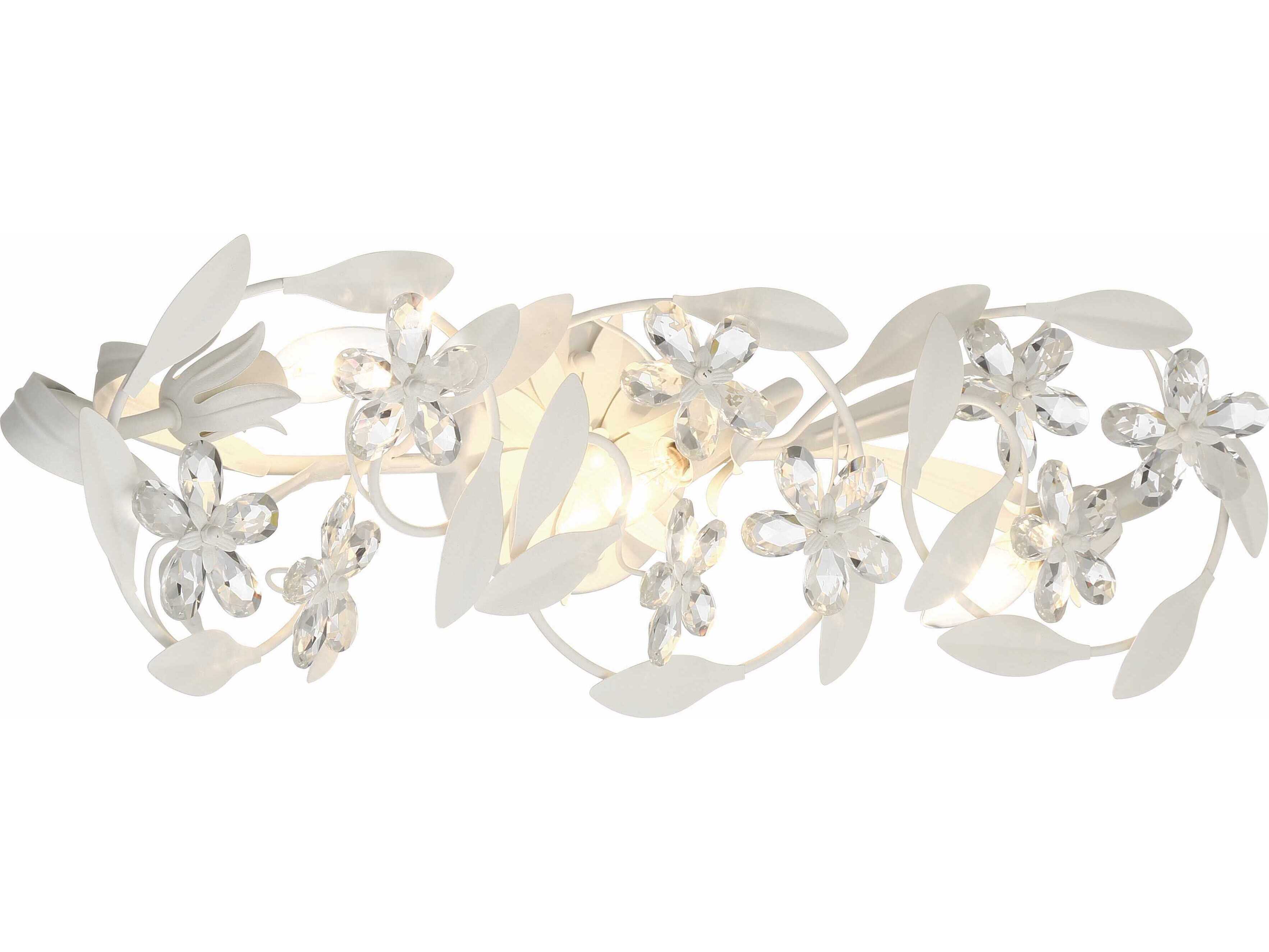 Crystorama Marselle 3-Light Matte White Vanity Light