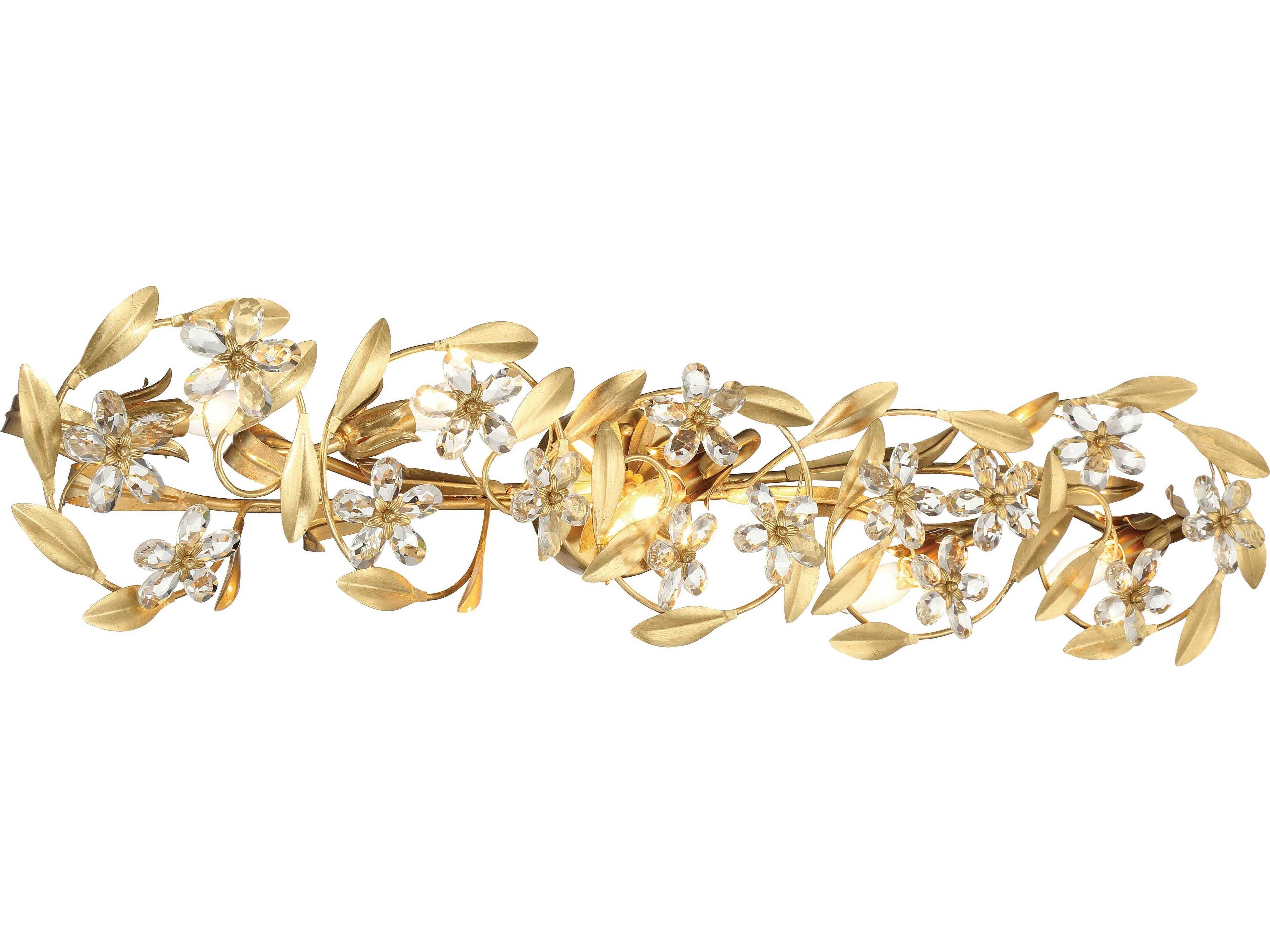 Crystorama Marselle 5-Light Antique Gold Vanity Light