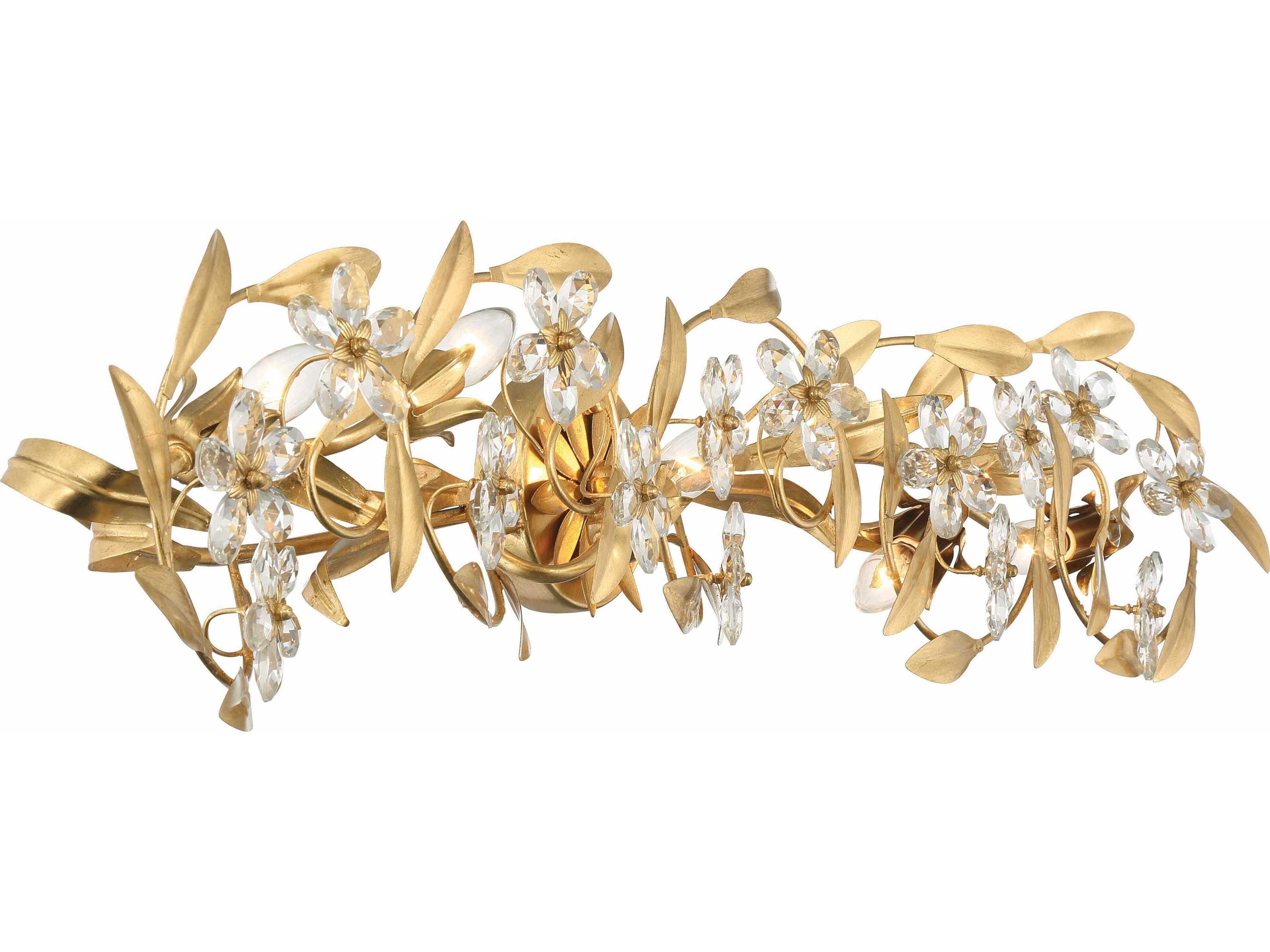 Crystorama Marselle 5-Light Antique Gold Vanity Light