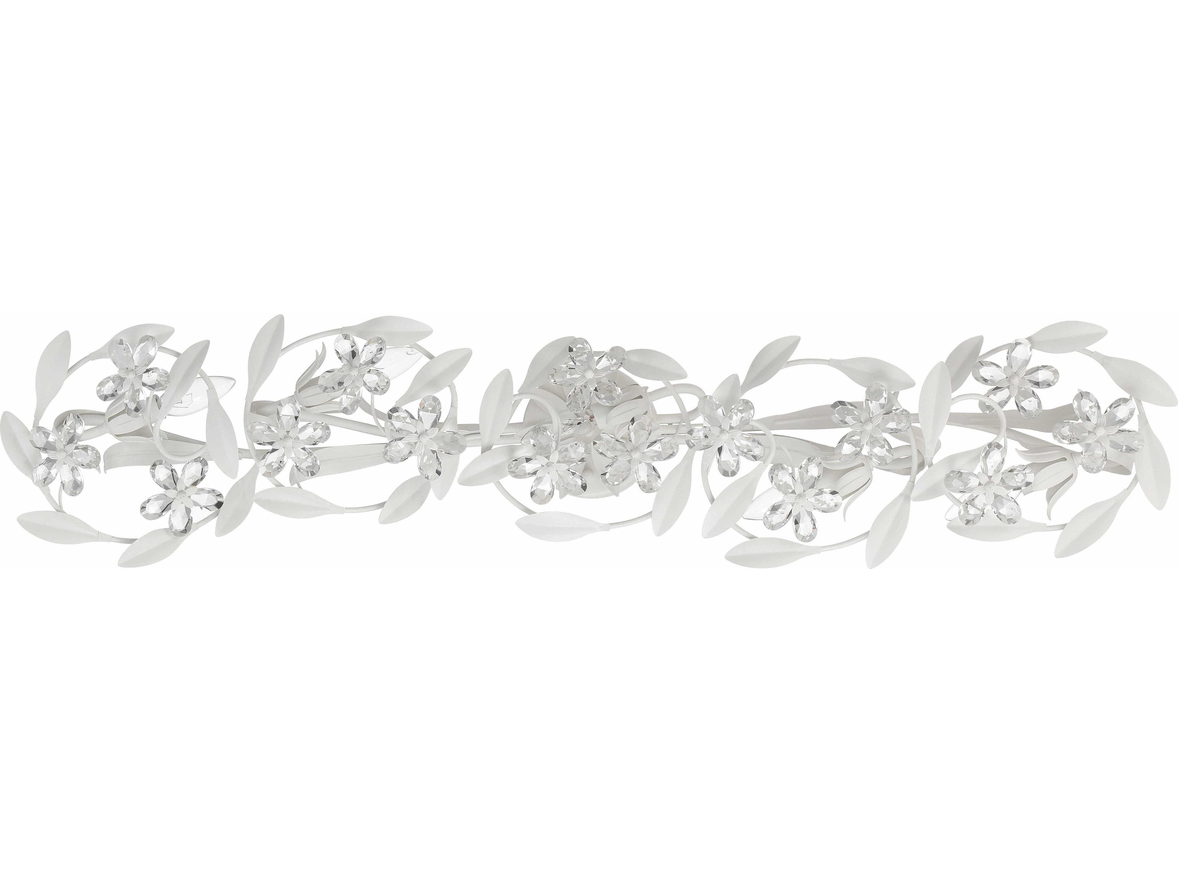 Crystorama Marselle 5-Light Matte White Vanity Light