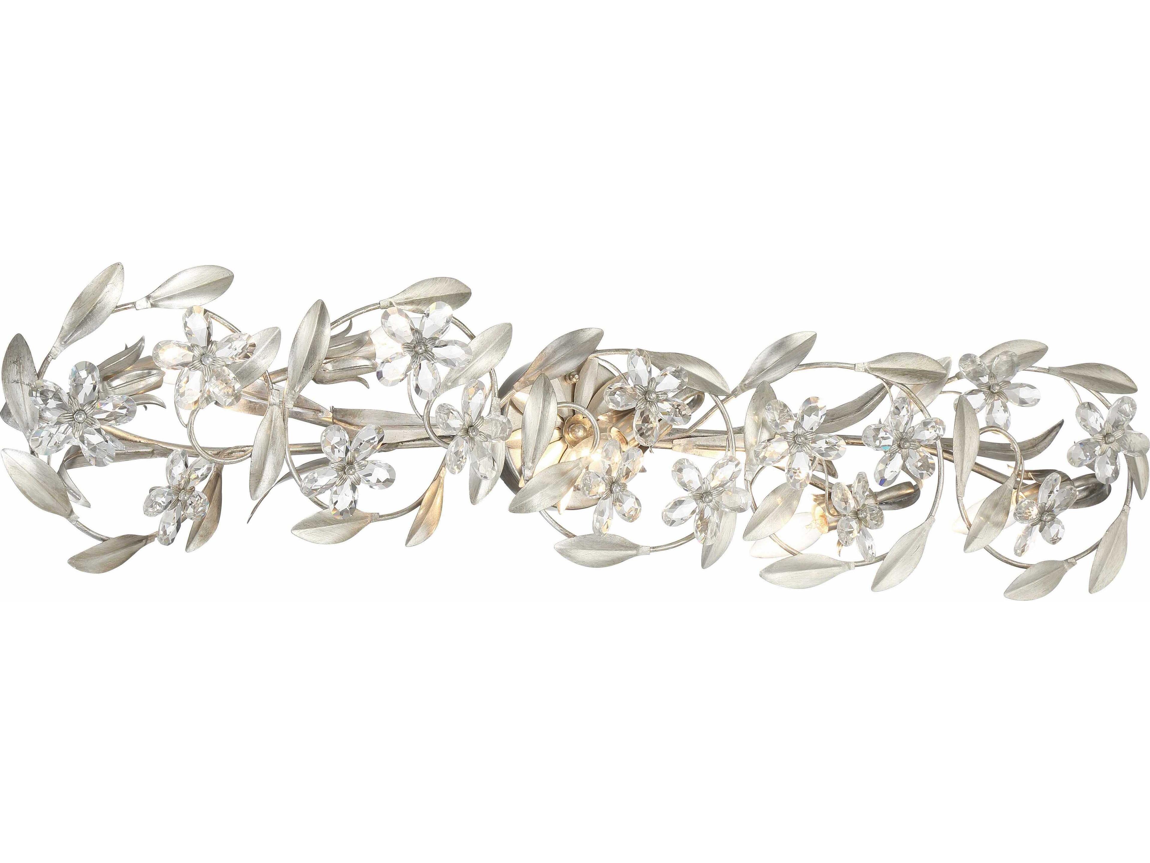 Crystorama Marselle 5-Light Antique Silver Vanity Light