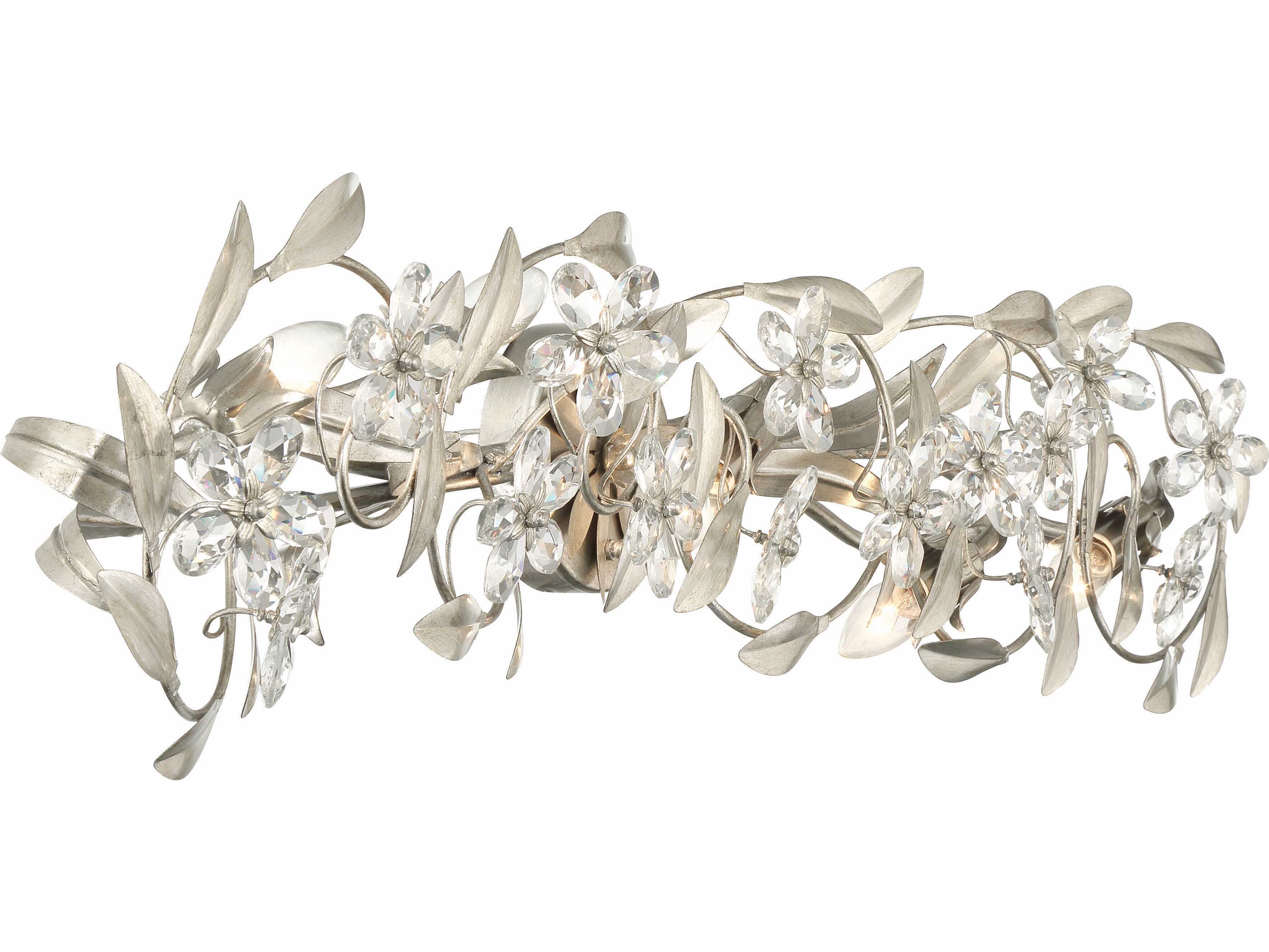 Crystorama Marselle 5-Light Antique Silver Vanity Light