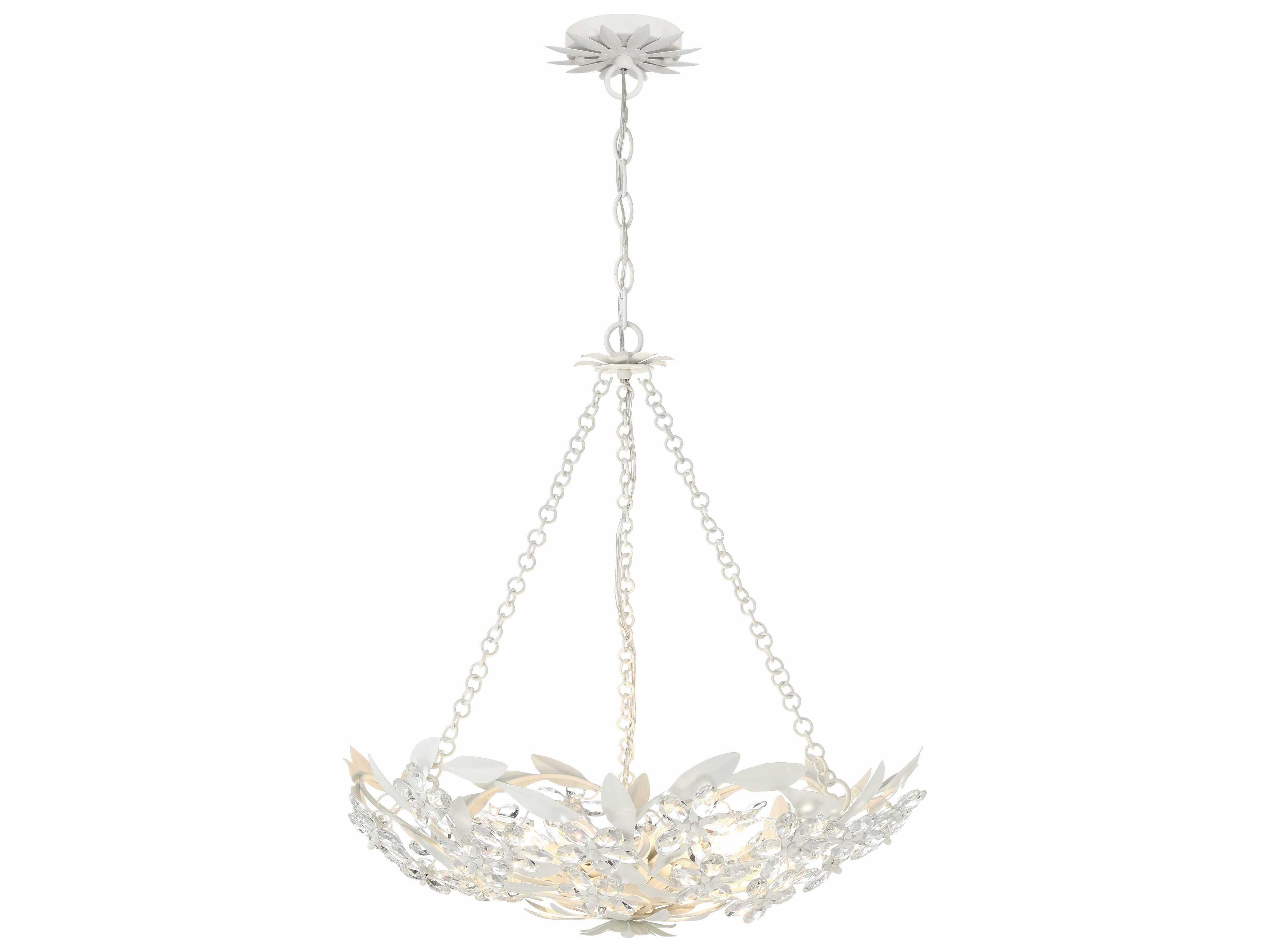 Crystorama Marselle 6-Light Matte White Candelabra Chandelier