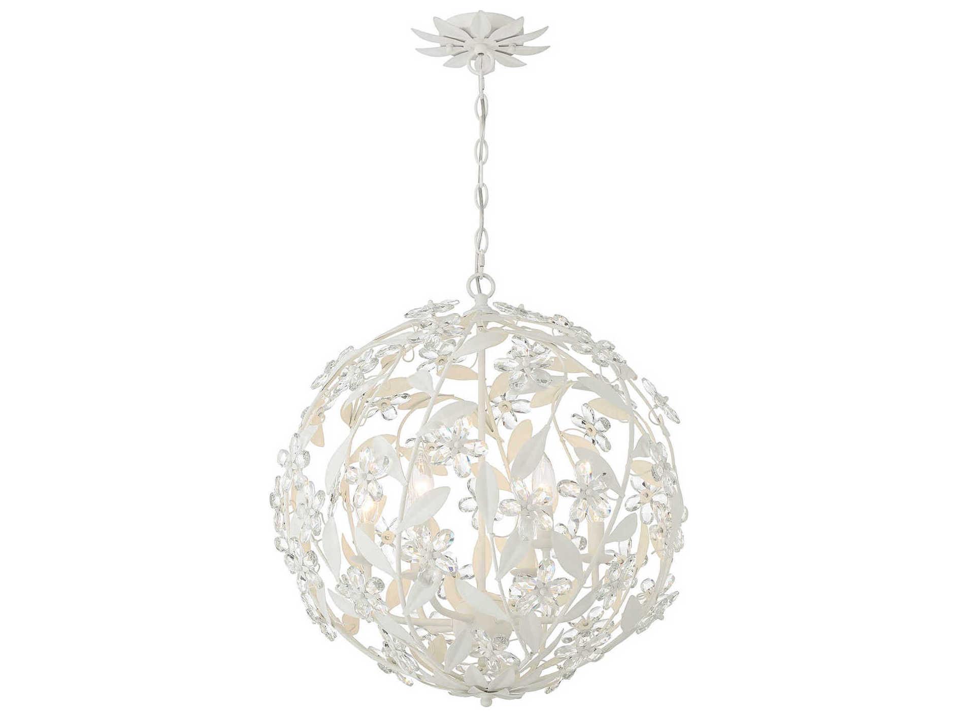 Crystorama Marselle 6-Light Matte White Pendant