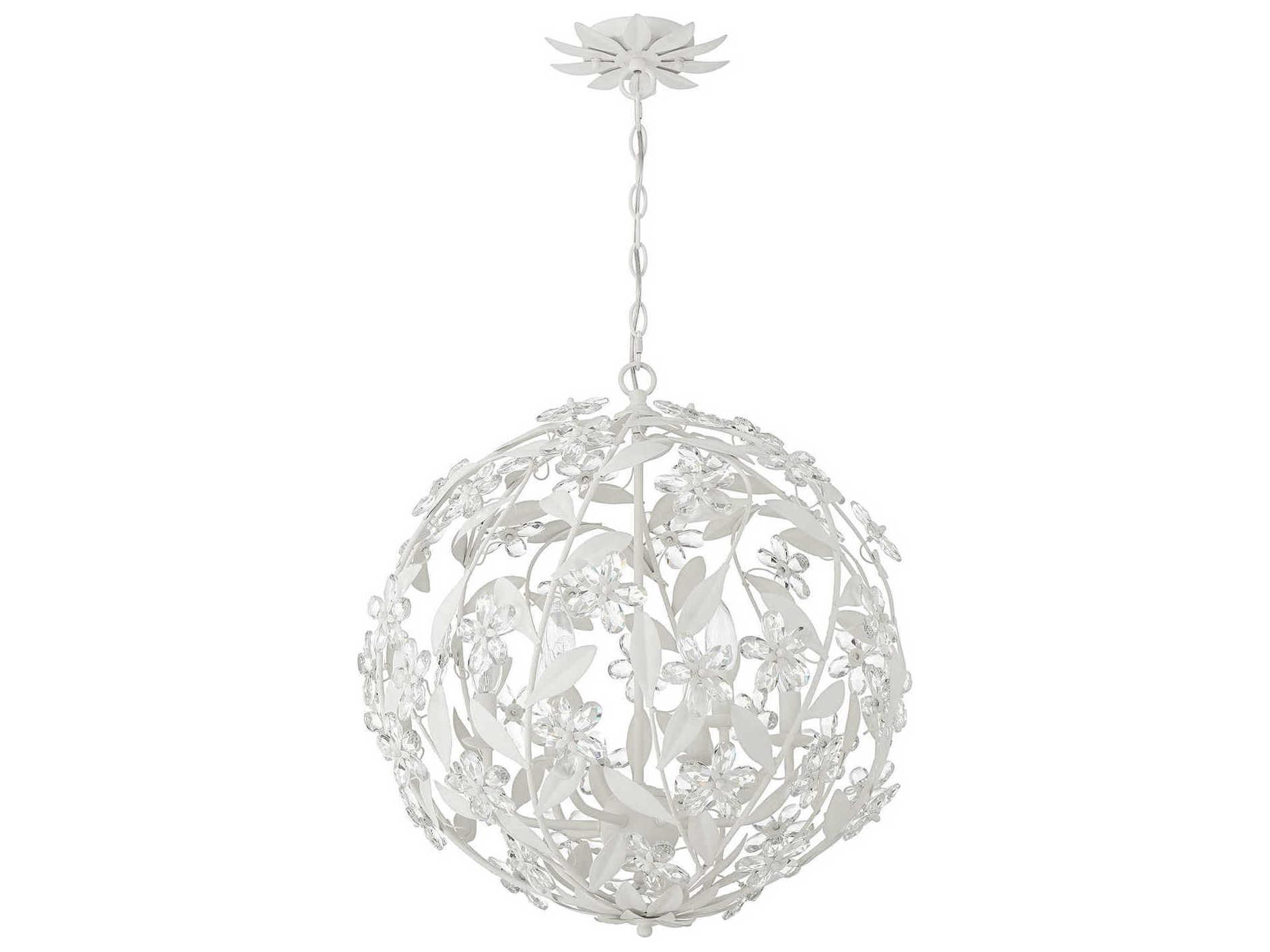 Crystorama Marselle 6-Light Matte White Pendant