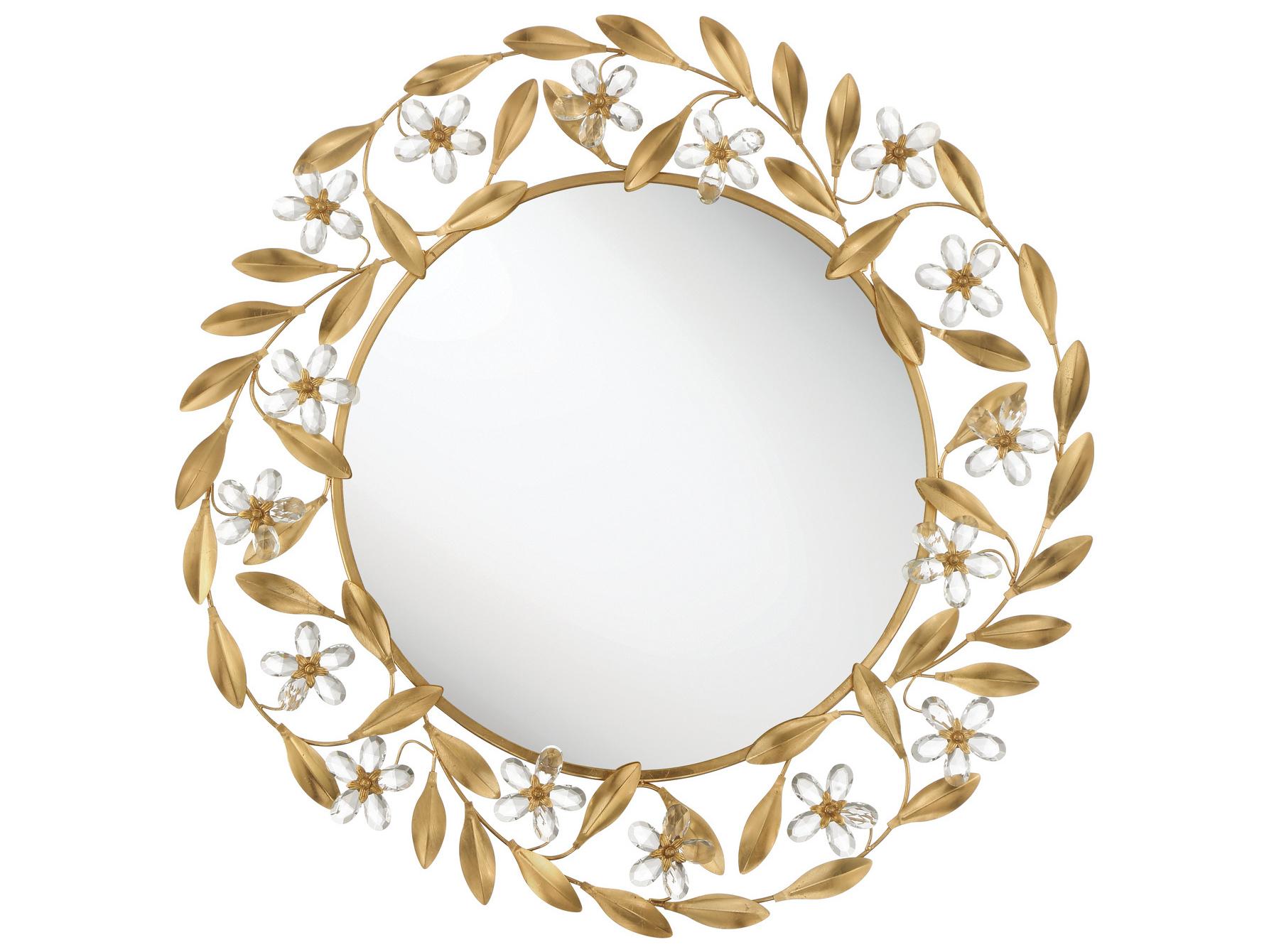 Crystorama Marselle Gold Wall Mirror Round