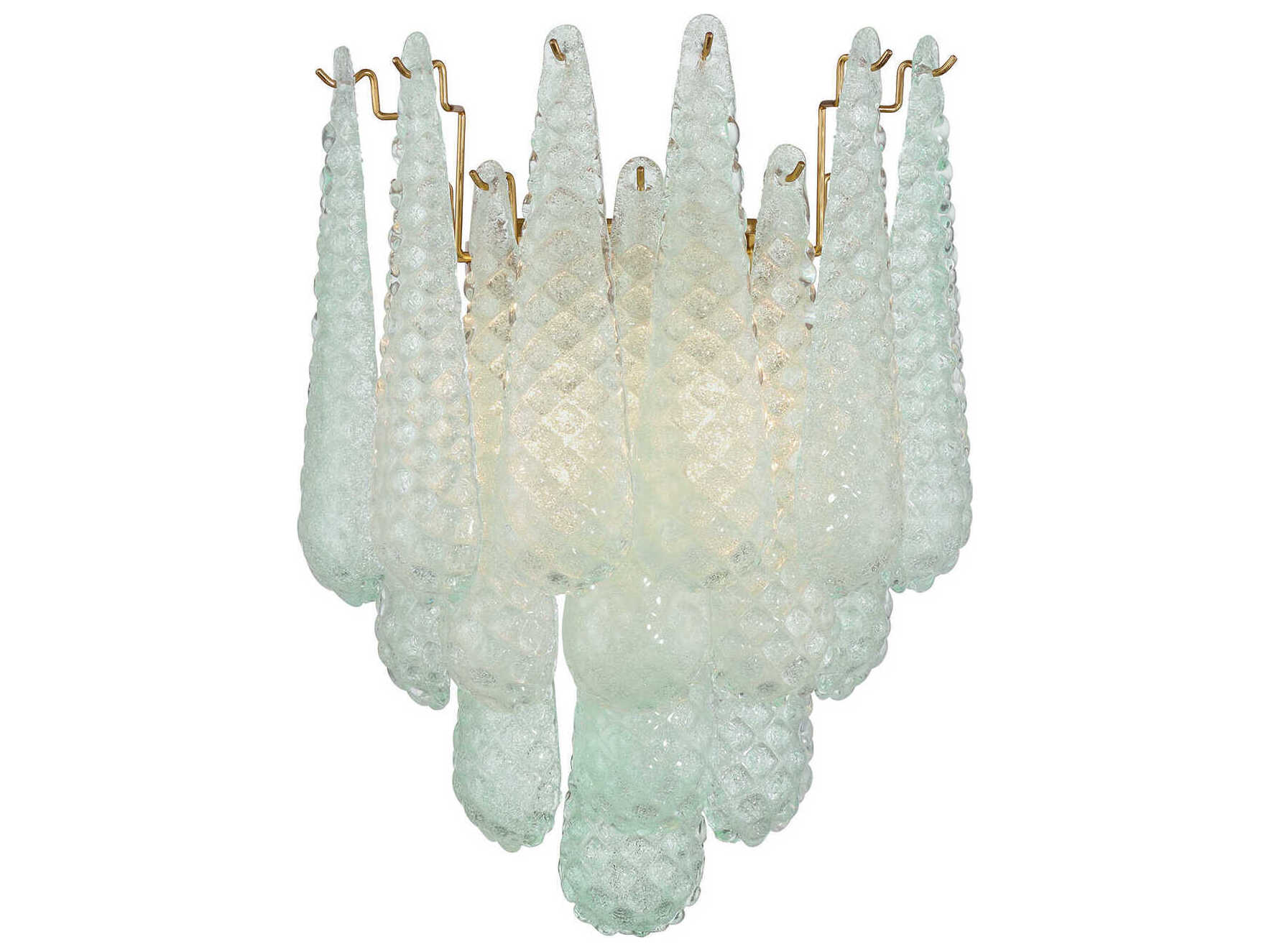 Crystorama Ollie 2-Light Aged Brass Wall Sconce