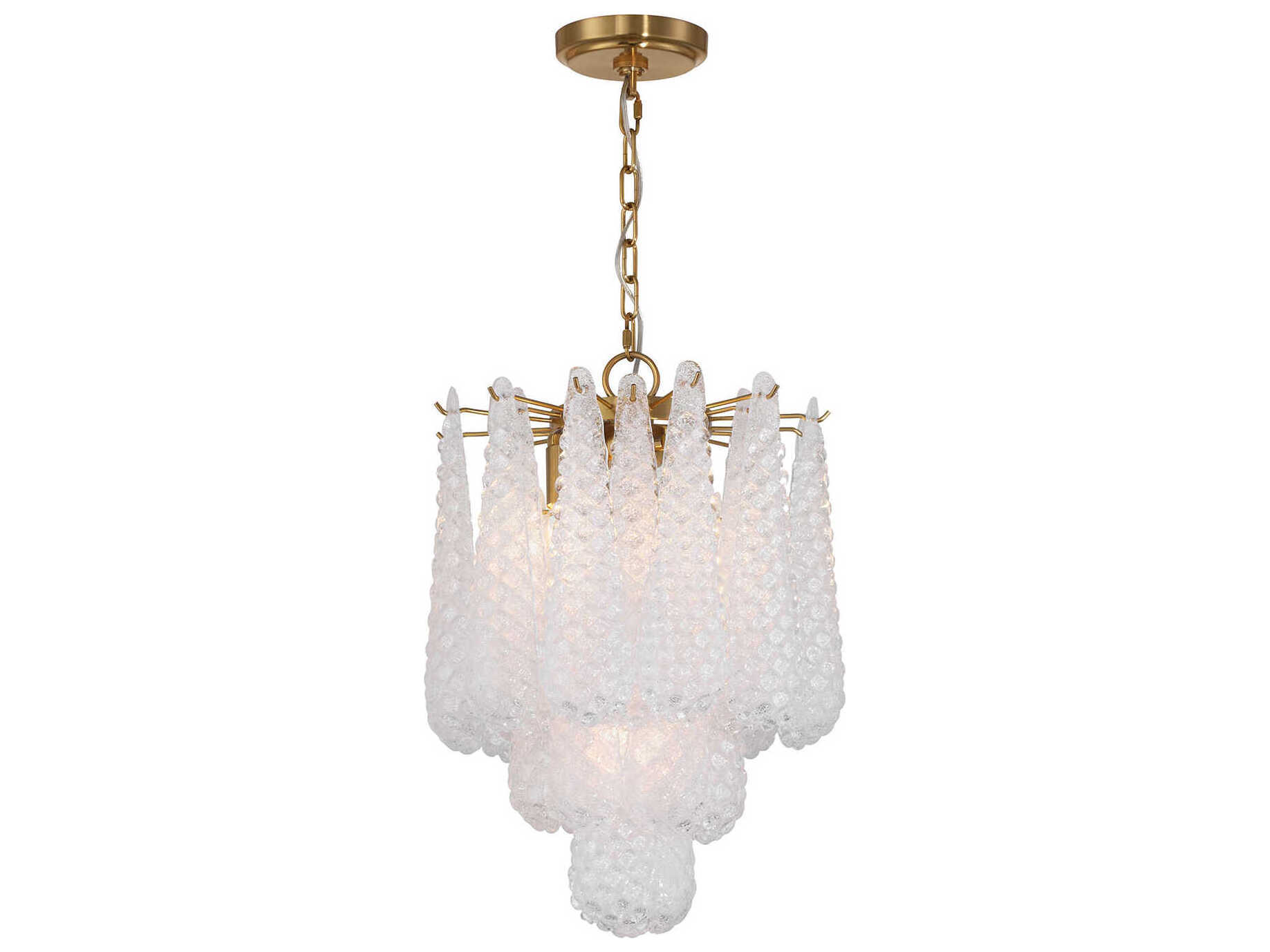 Crystorama Ollie 4-Light Aged Brass Clear Pendant