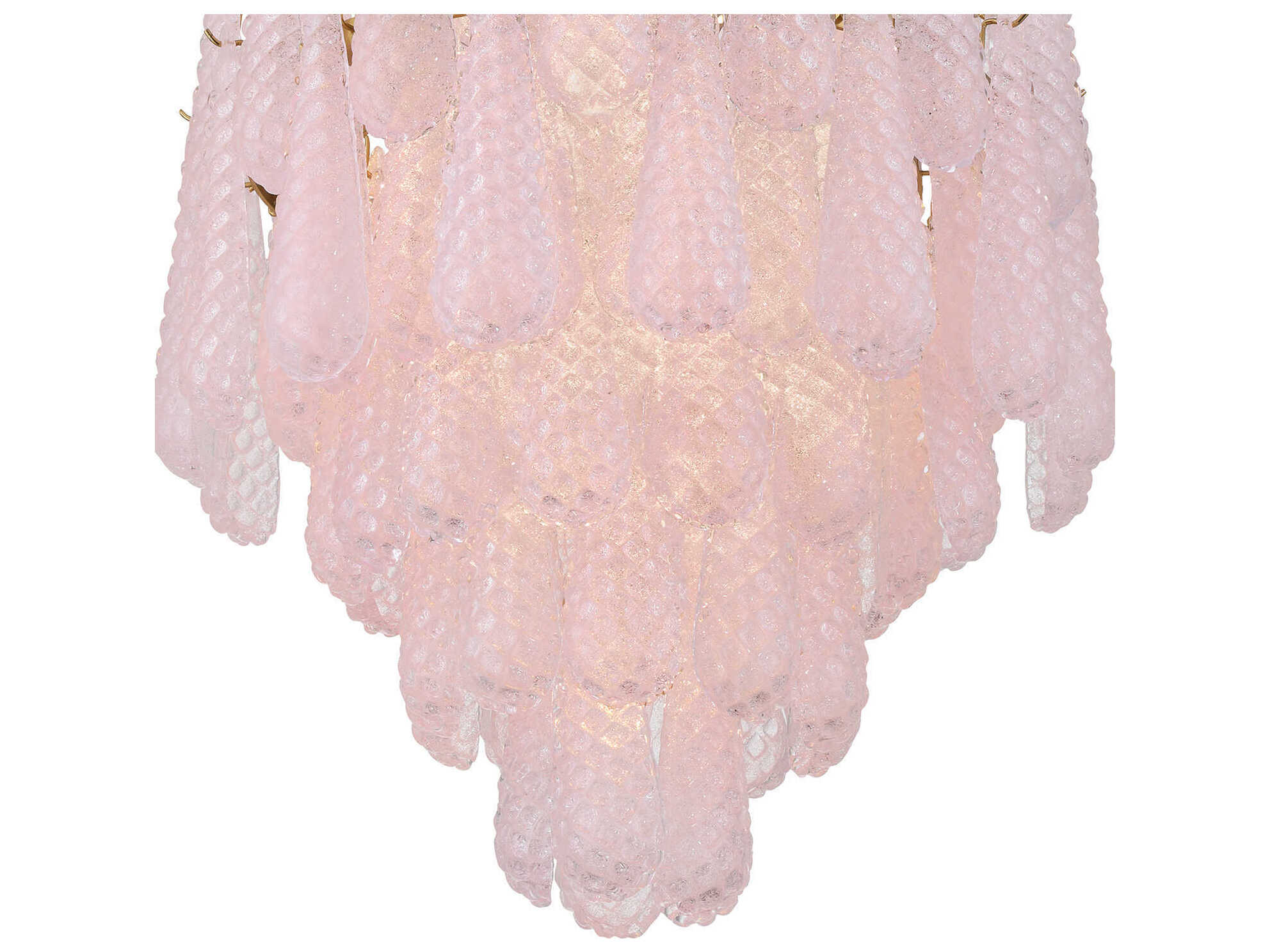 Crystorama Ollie 16-Light Aged Brass Pink Candelabra Chandelier