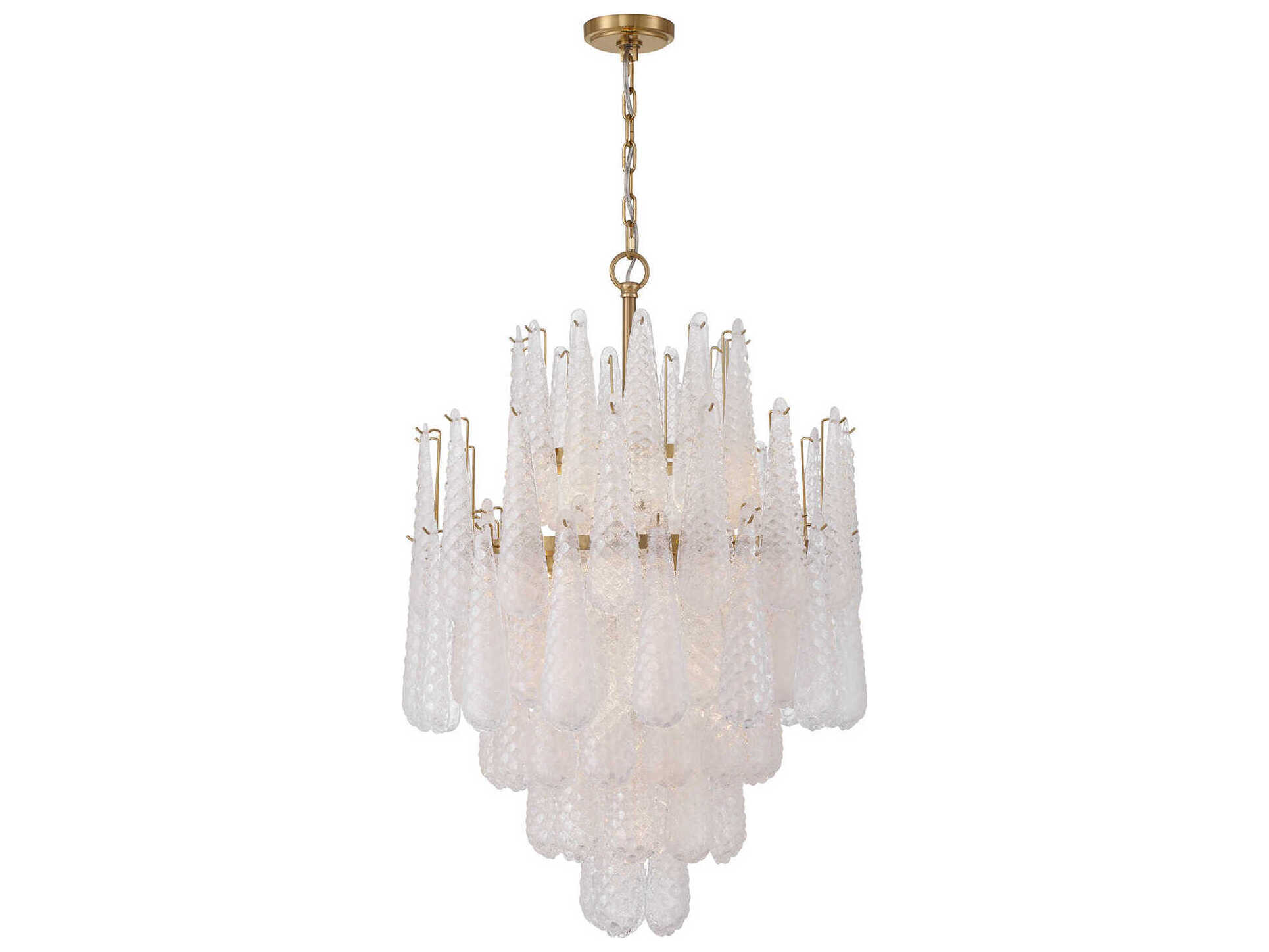 Crystorama Ollie 16-Light Aged Brass Clear Candelabra Chandelier