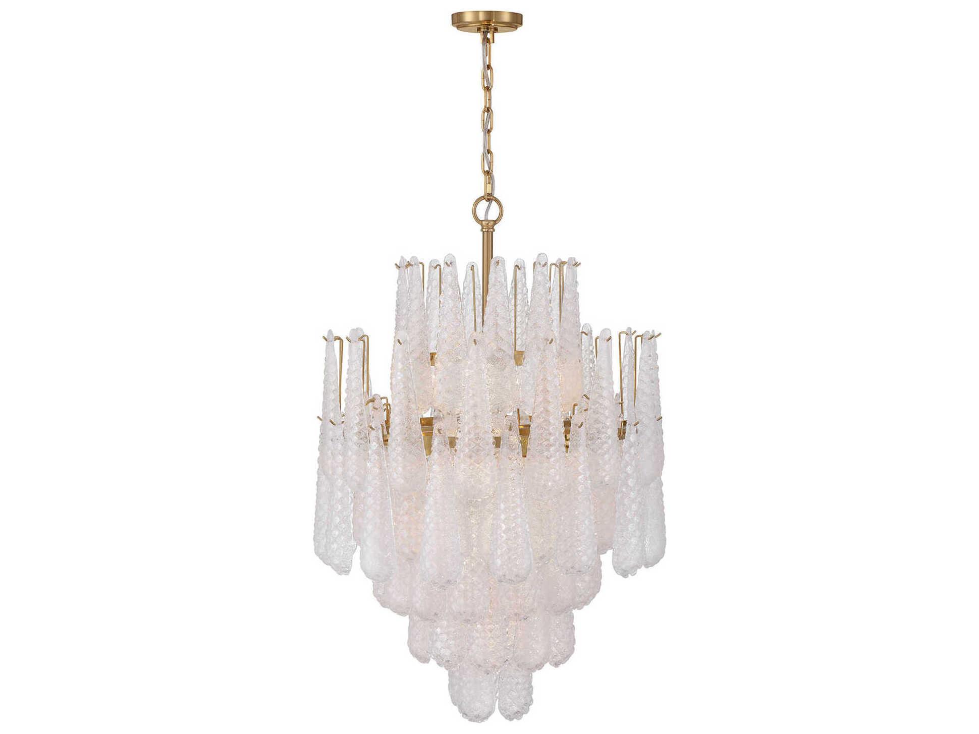Crystorama Ollie 16-Light Aged Brass Clear Candelabra Chandelier