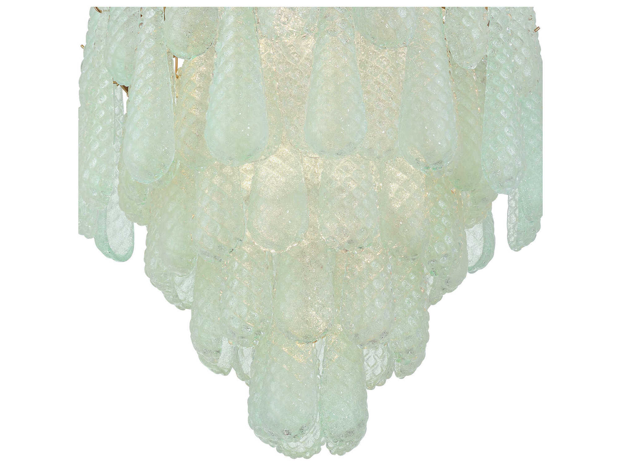 Crystorama Ollie 16-Light Aged Brass Green Candelabra Chandelier